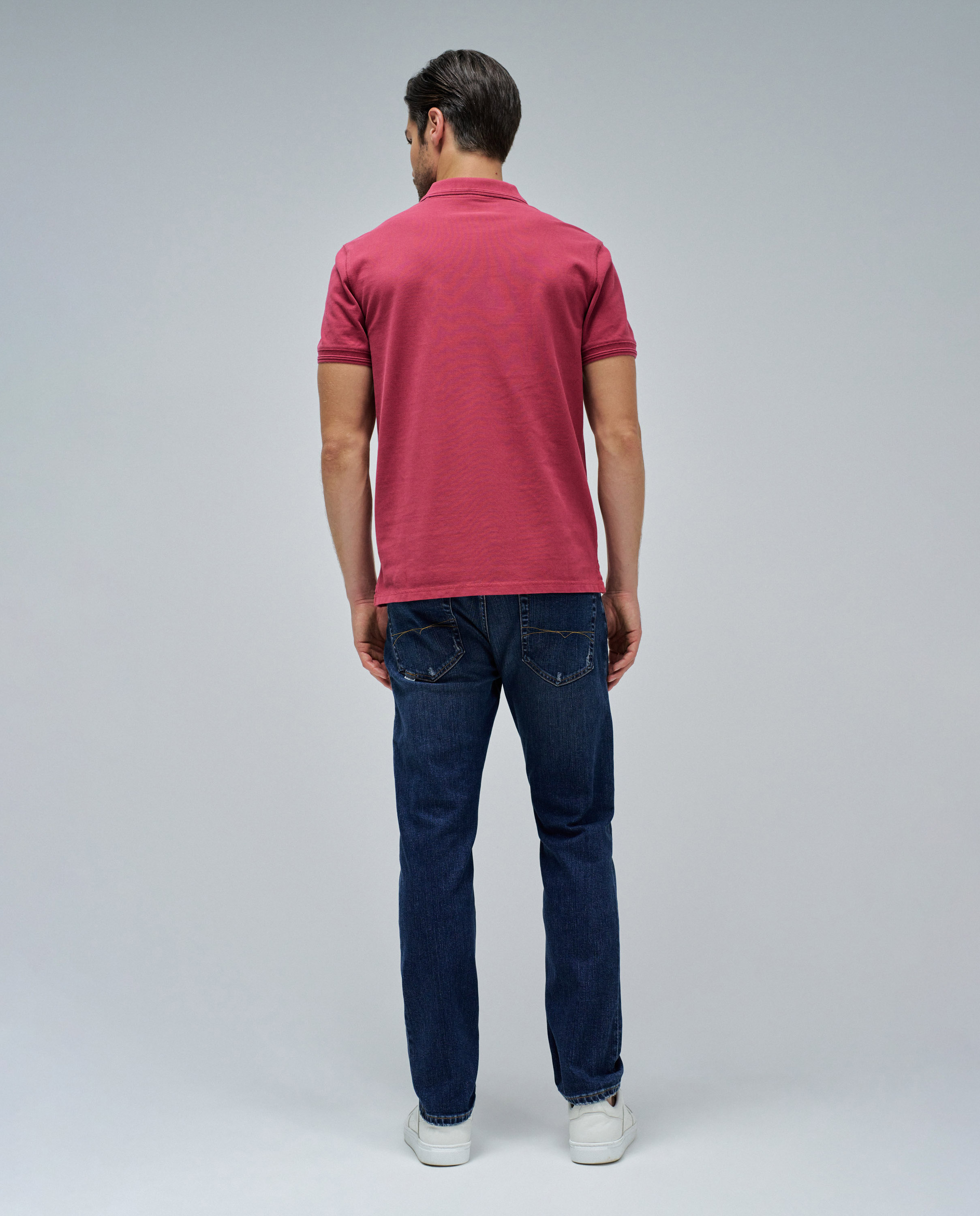 Polo com Logo Bordeaux-3
