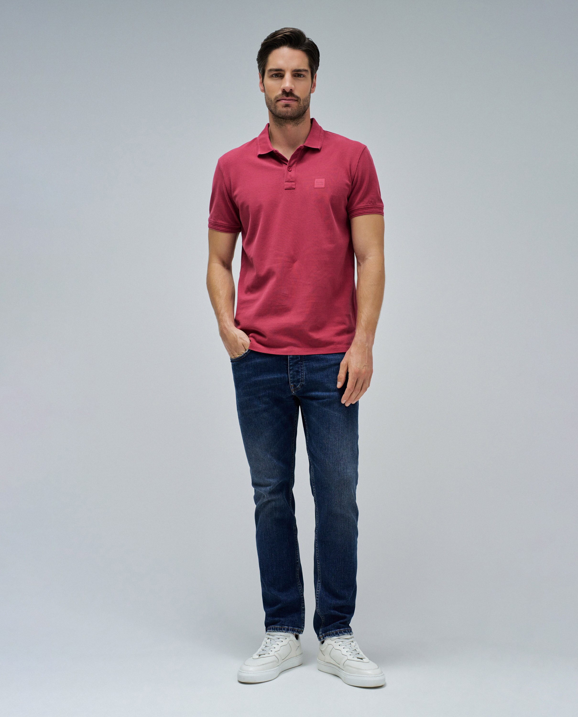 Polo com Logo Bordeaux-5