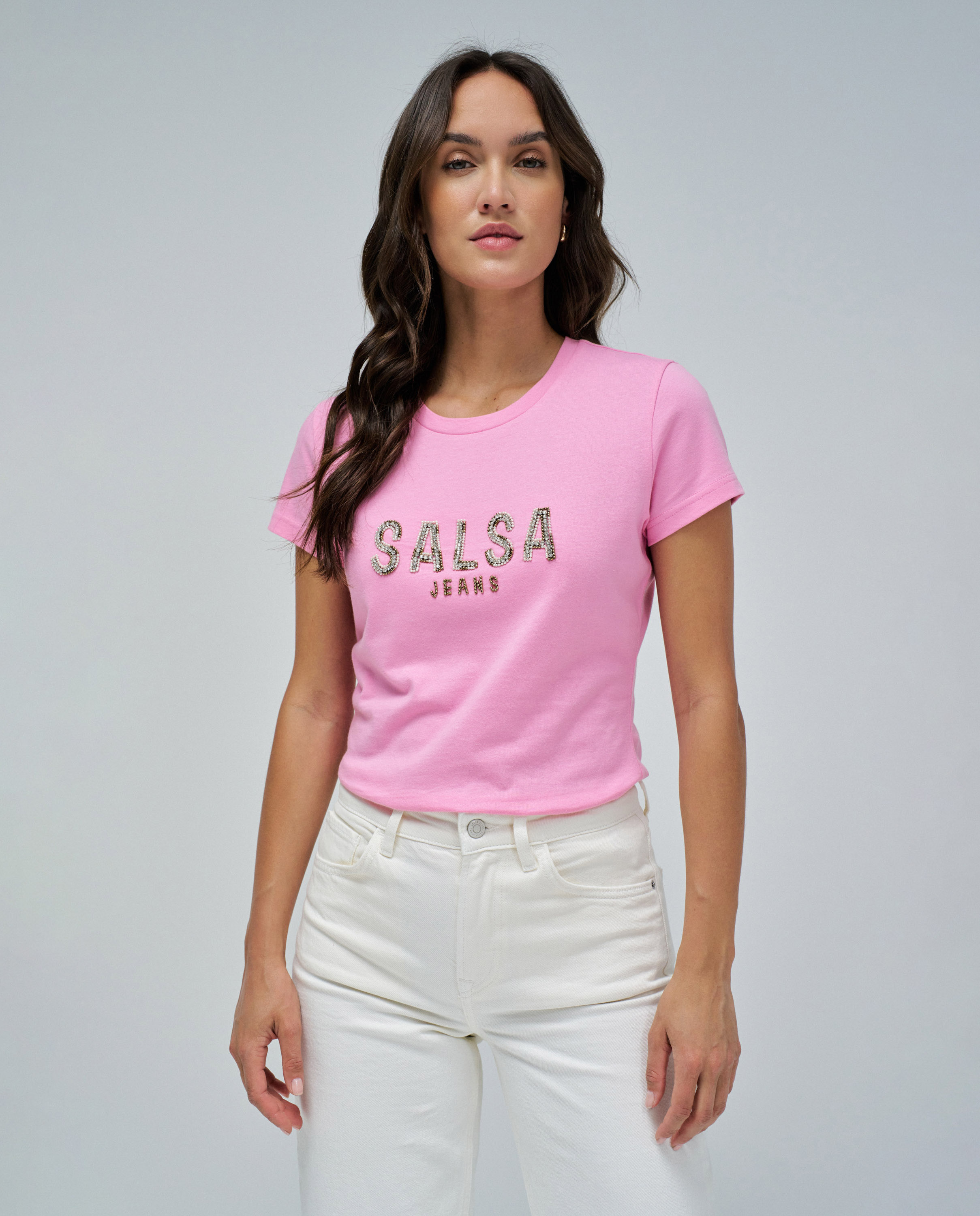 Camisa Às Riscas Rosa-pastilha-1