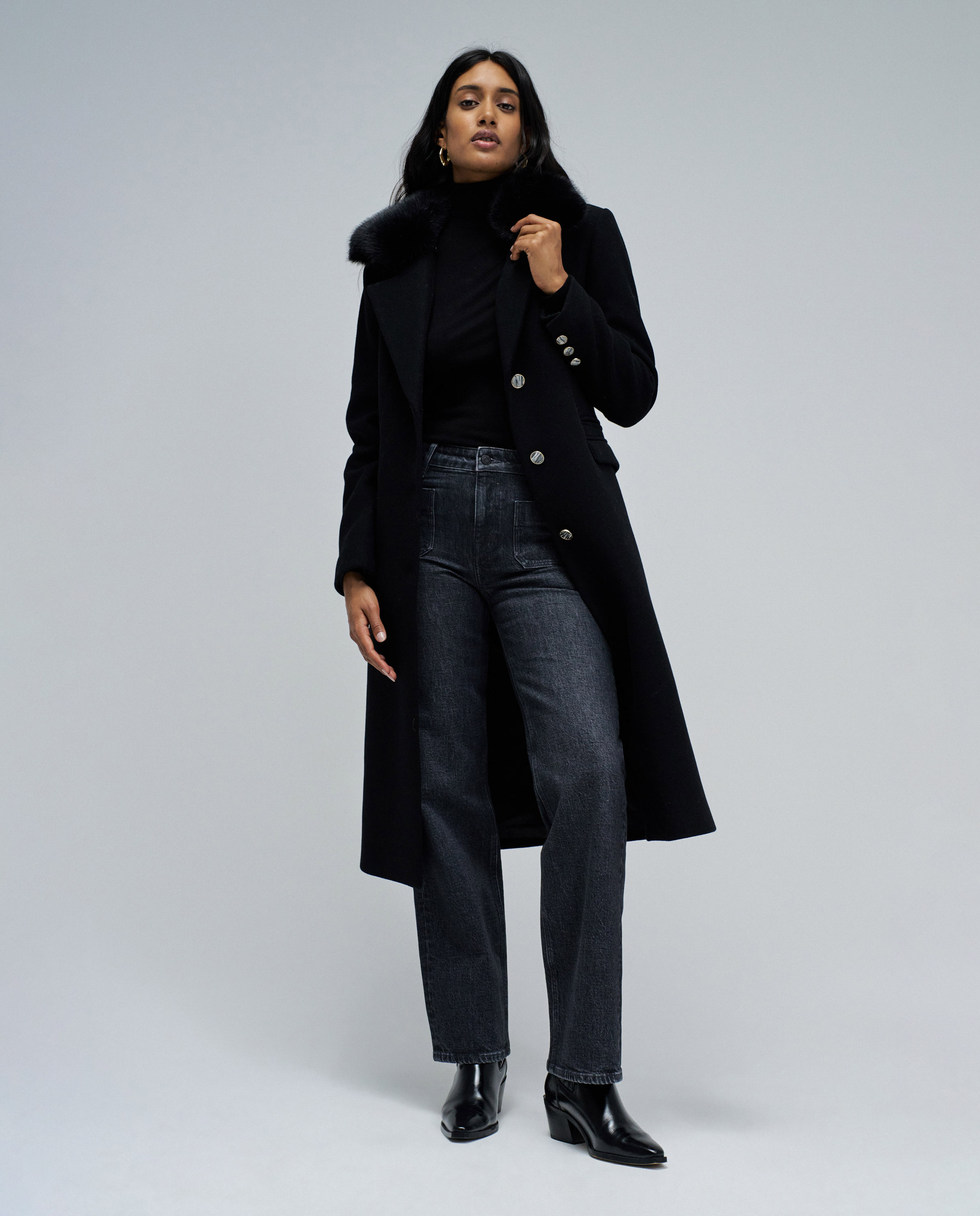 Jeans True Straight Preto-1