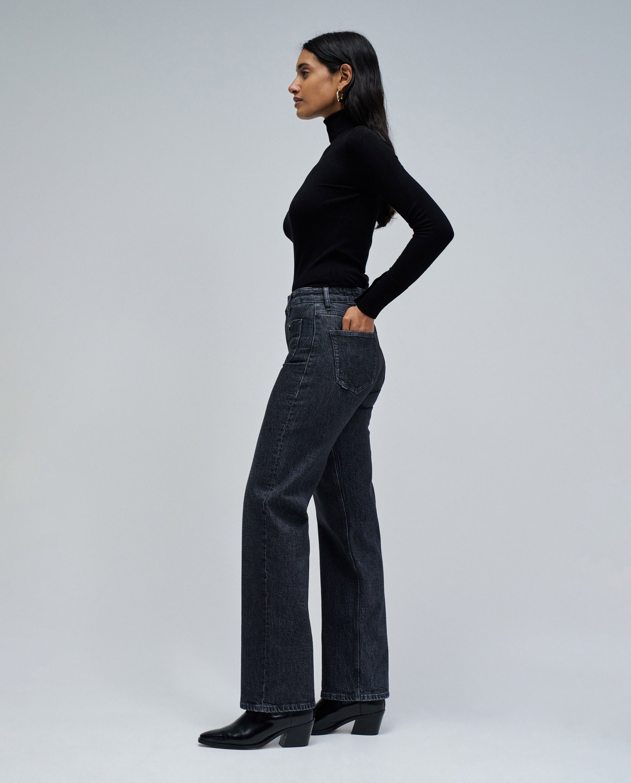 Jeans True Straight Preto-2