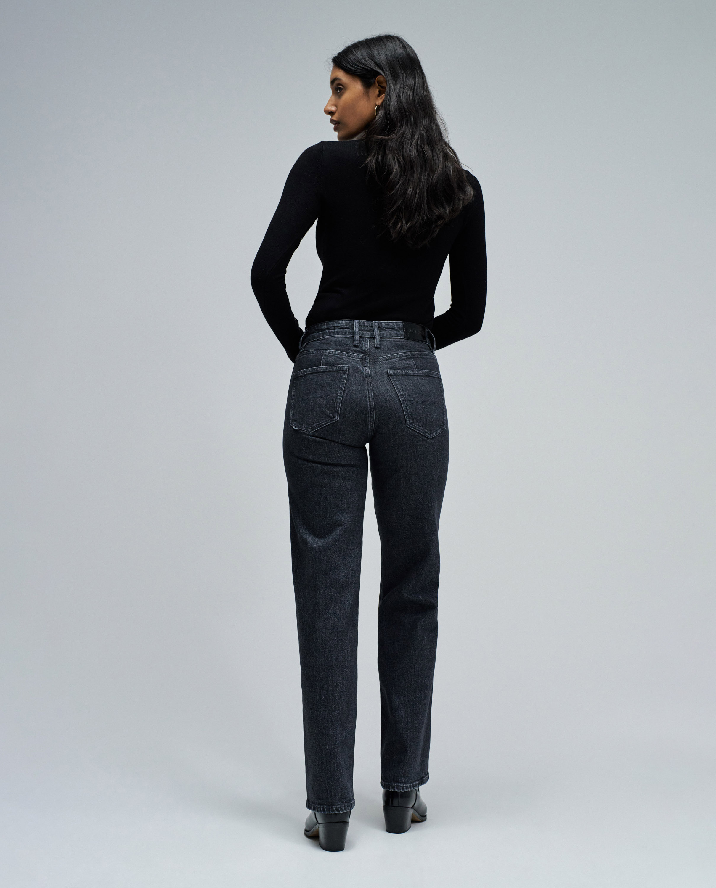 Jeans True Straight Preto-3
