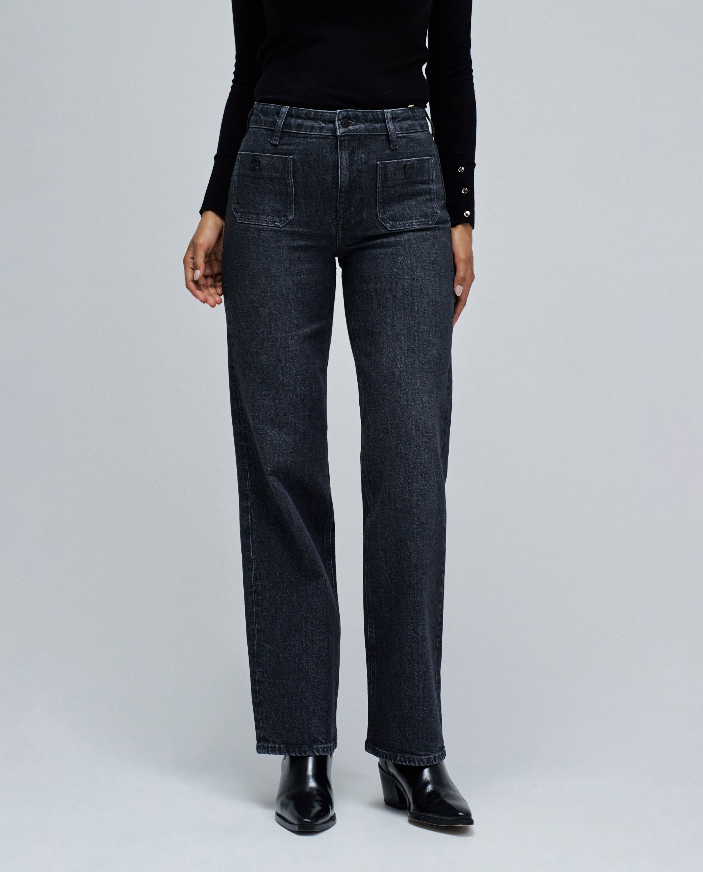 Jeans True Straight Preto-5