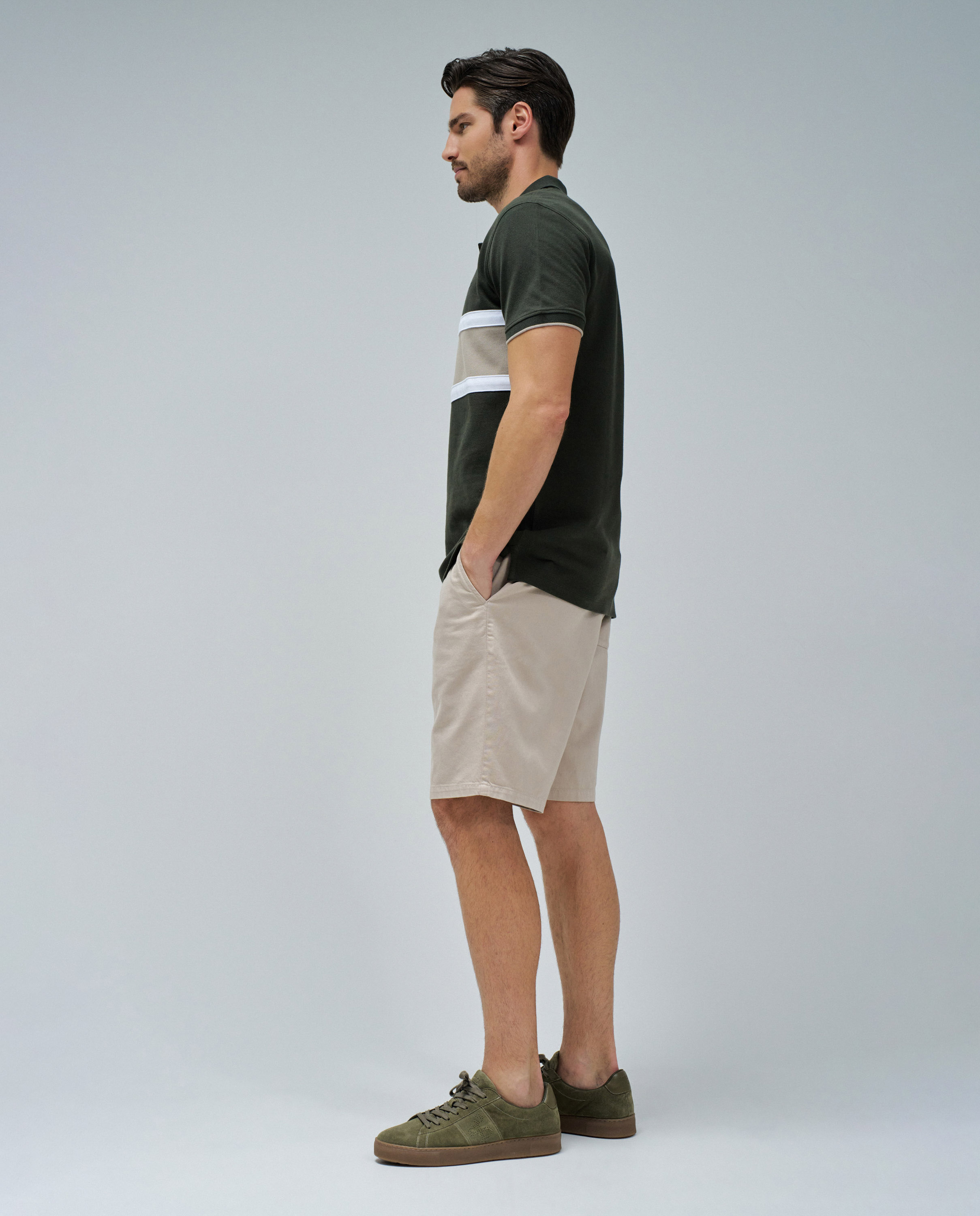 Polo Tricolor Verde-militar-2