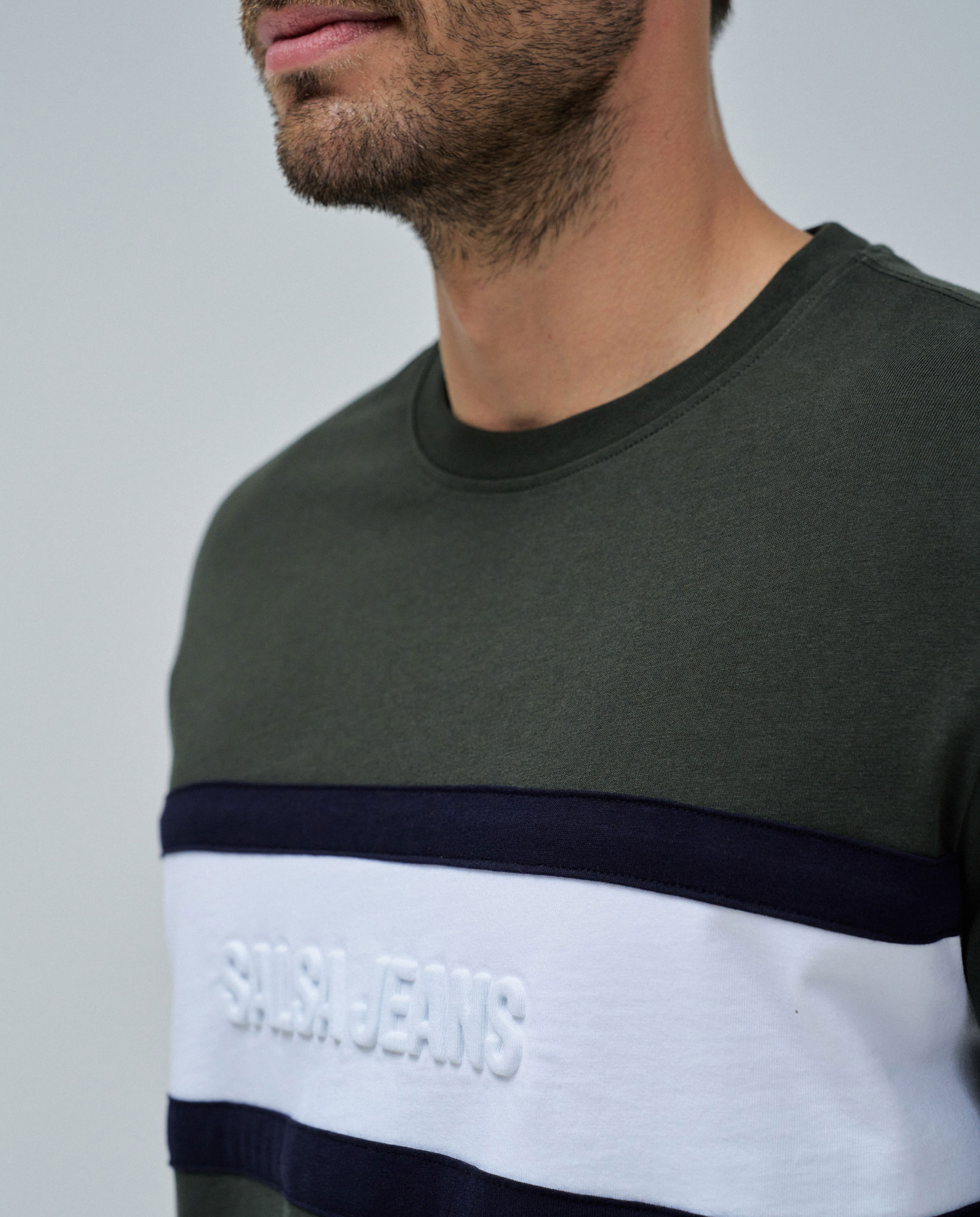 T-shirt Tricolor Branco / Verde-4