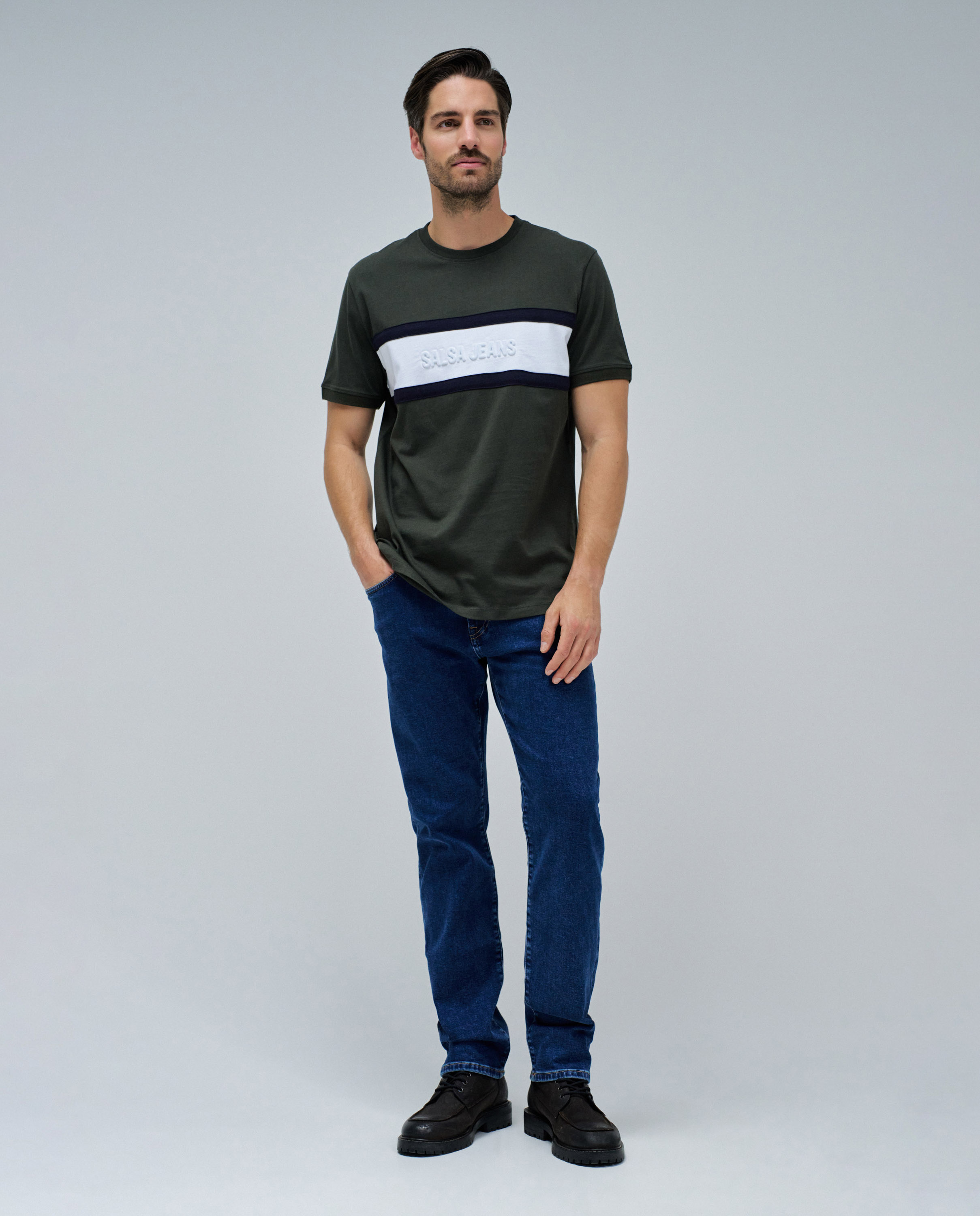 T-shirt Tricolor Branco / Verde-5