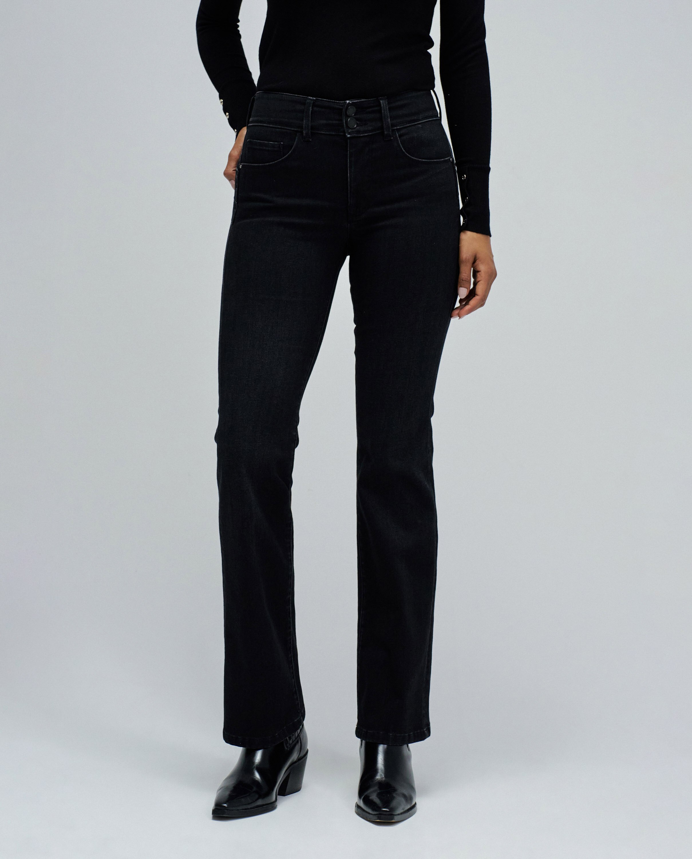 Jeans Secret Push In Bootcut Preto-5