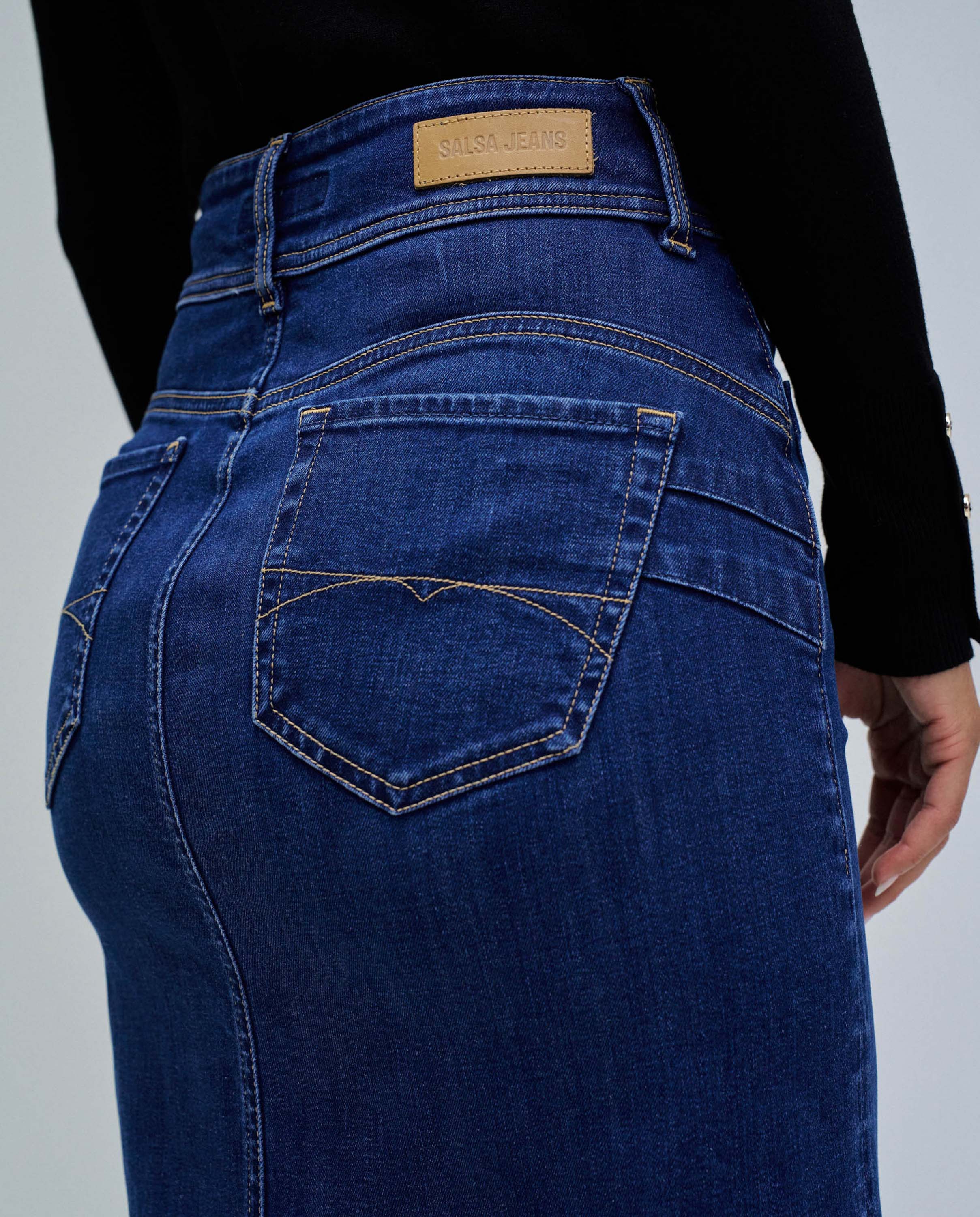 Saia Midi Secret Push In Azul-4