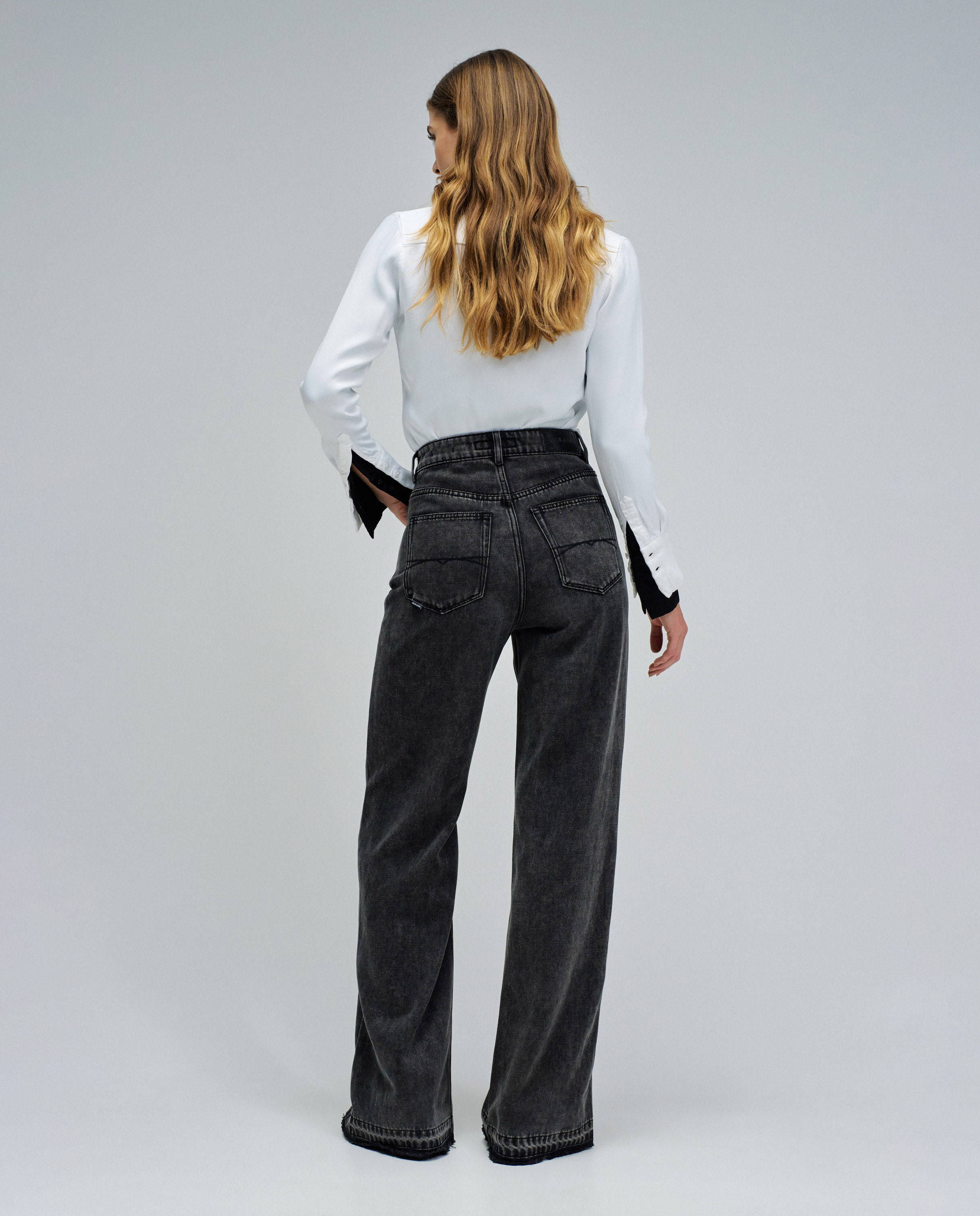 Jeans Wide Leg Preto-3