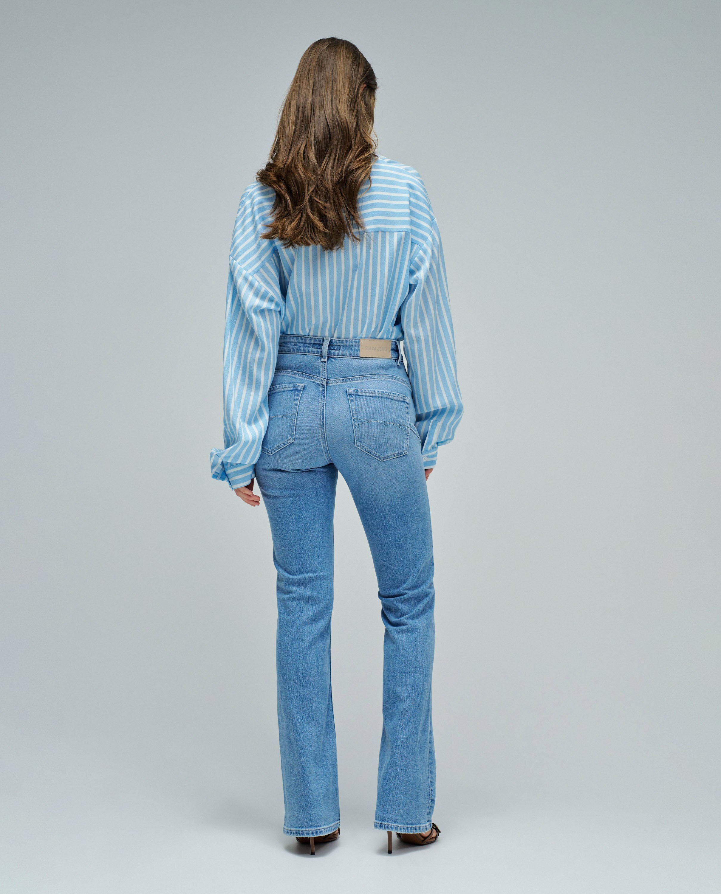 Jeans À Boca de Sino Faith Push In Bootcut Azul-claro-3
