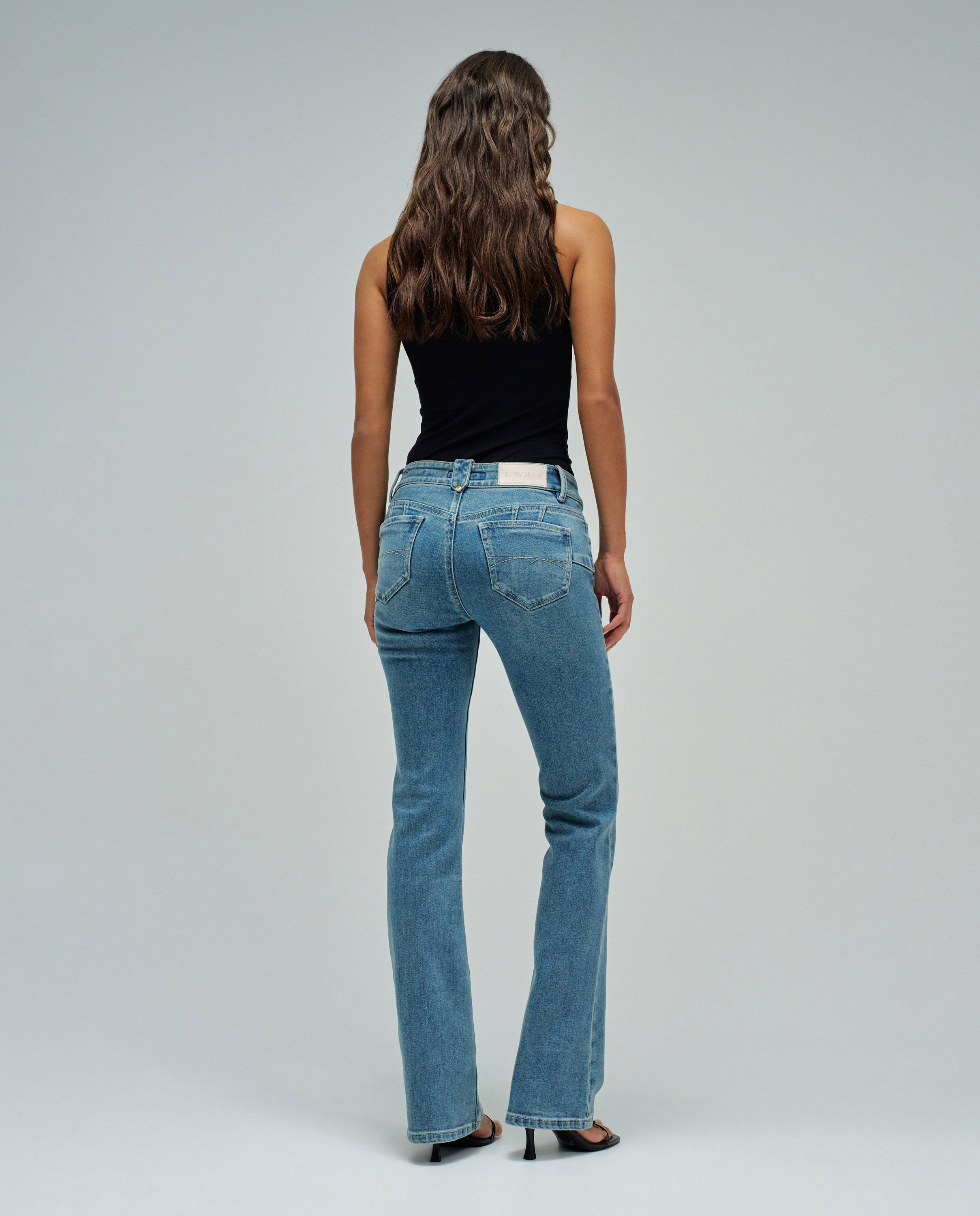 Jeans À Boca de Sino Wonder Push Up Bootcut Azul denim-3