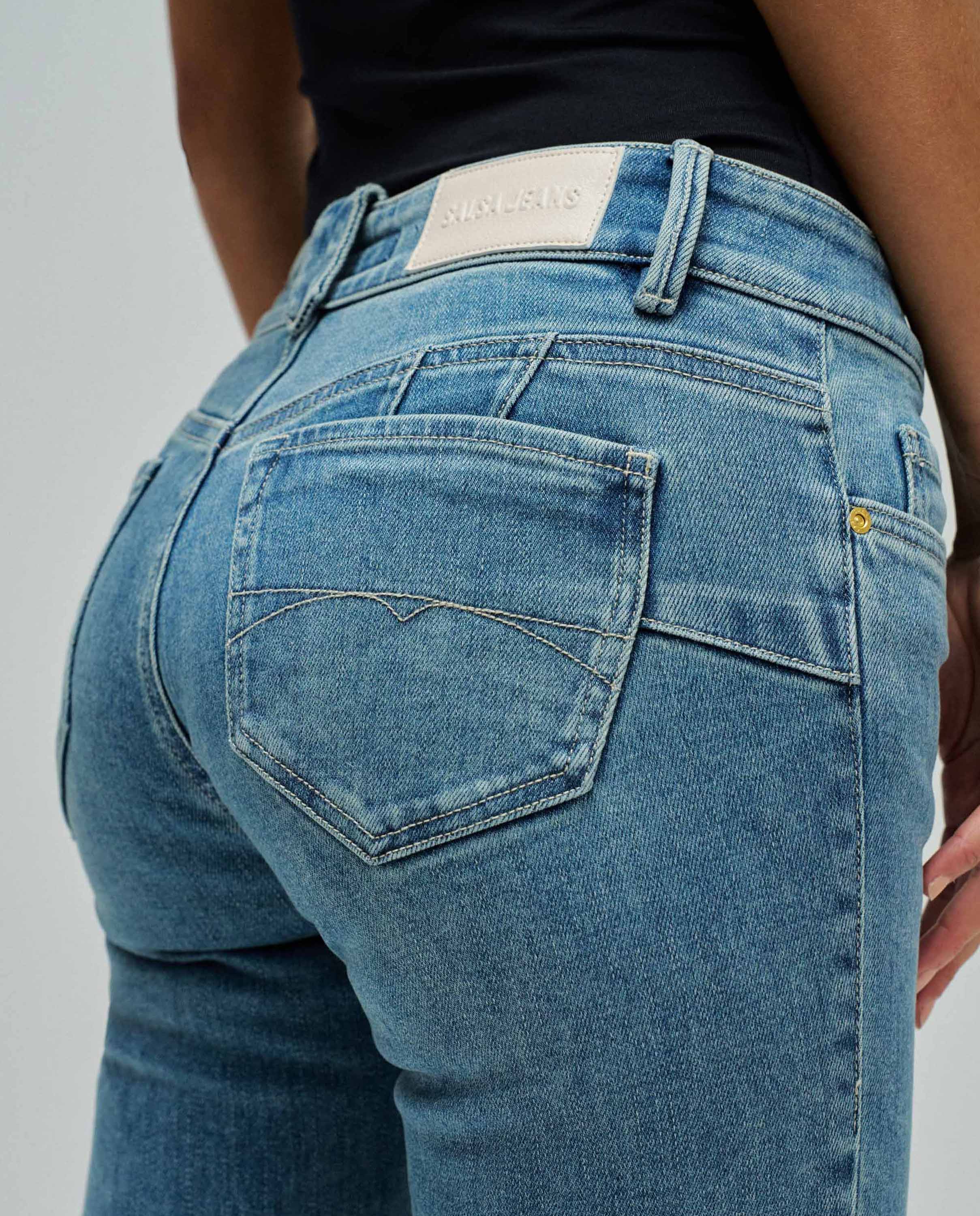 Jeans À Boca de Sino Wonder Push Up Bootcut Azul denim-4