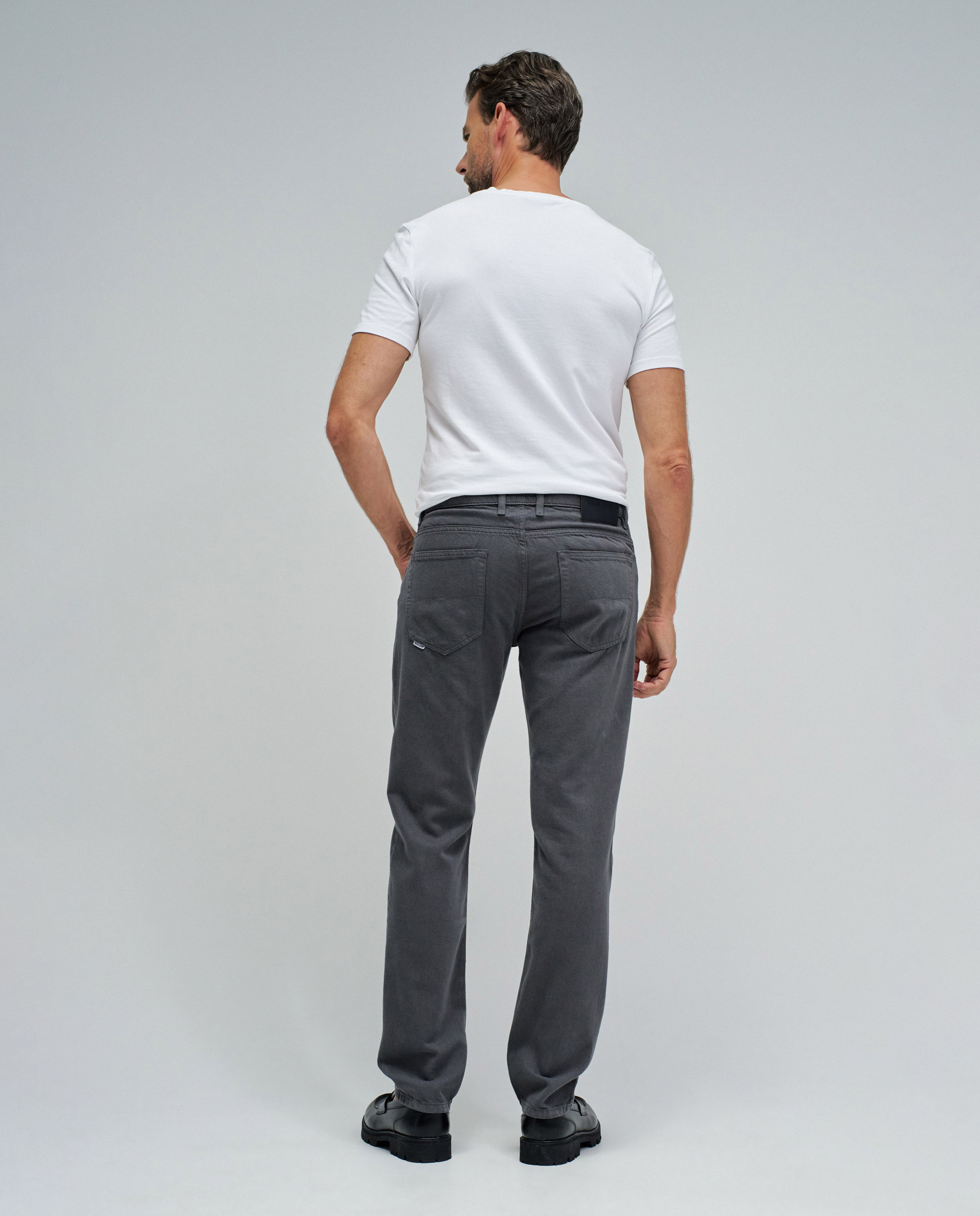 Calças Chino Straight Fit Cinzento-3