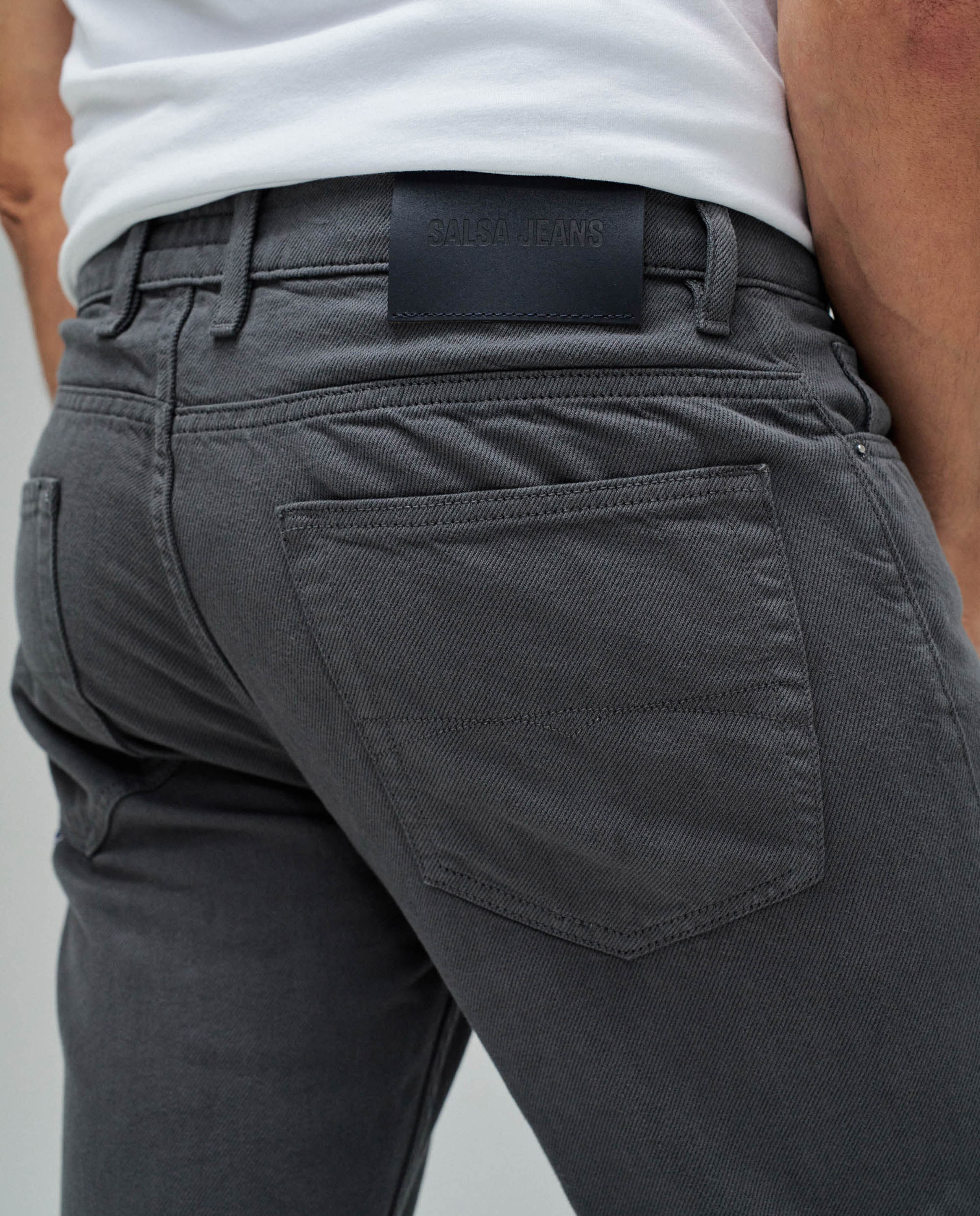 Calças Chino Straight Fit Cinzento-4