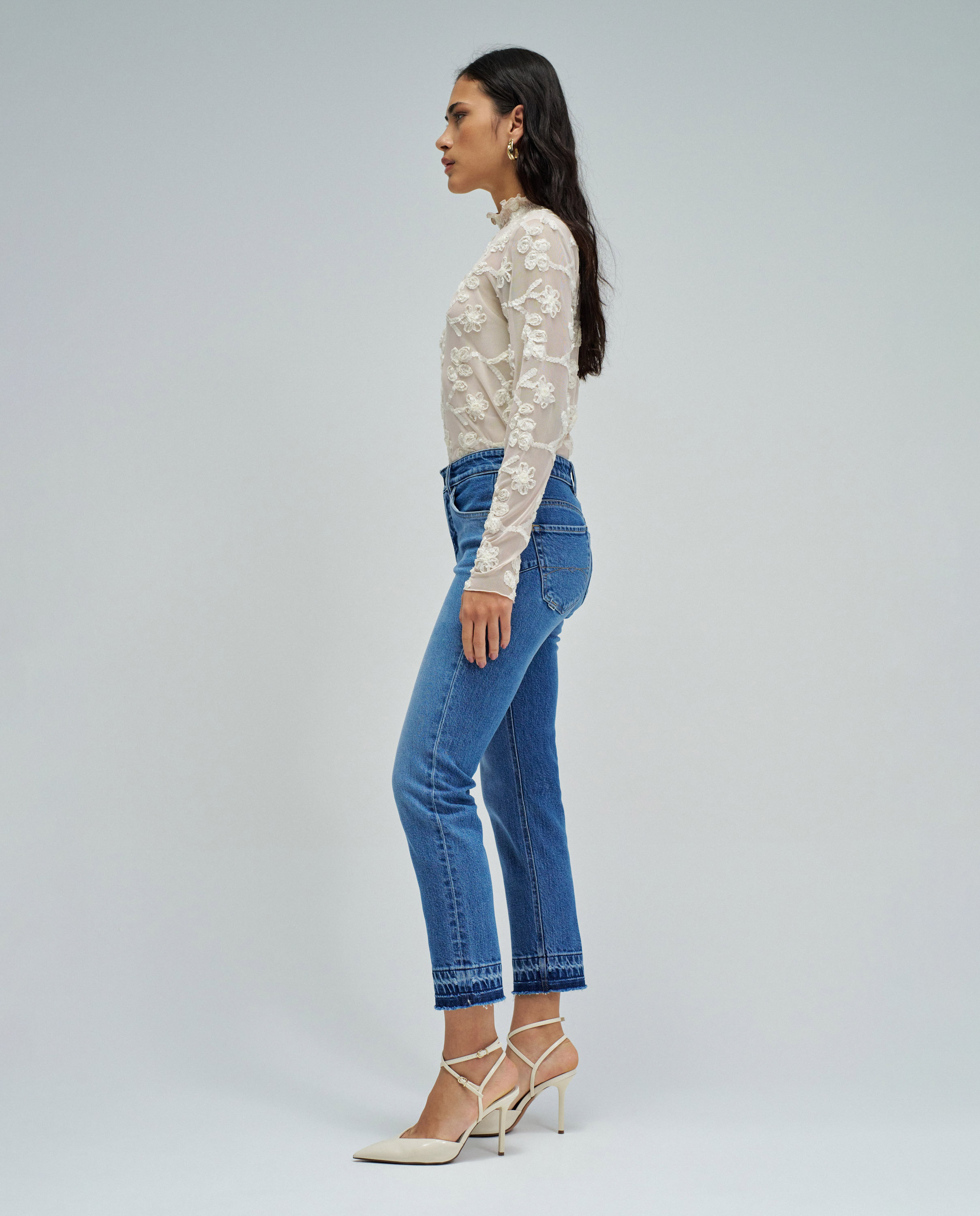 Jeans Skinny Faith Push In Cropped Slim Azul denim-2