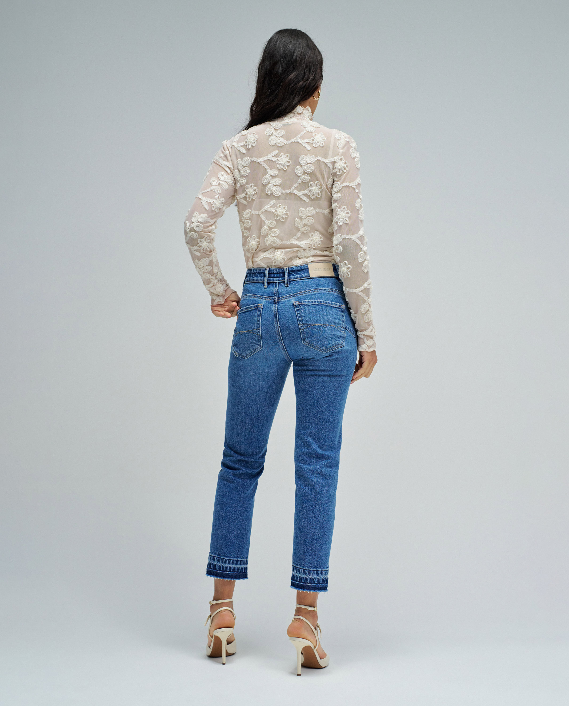 Jeans Skinny Faith Push In Cropped Slim Azul denim-3