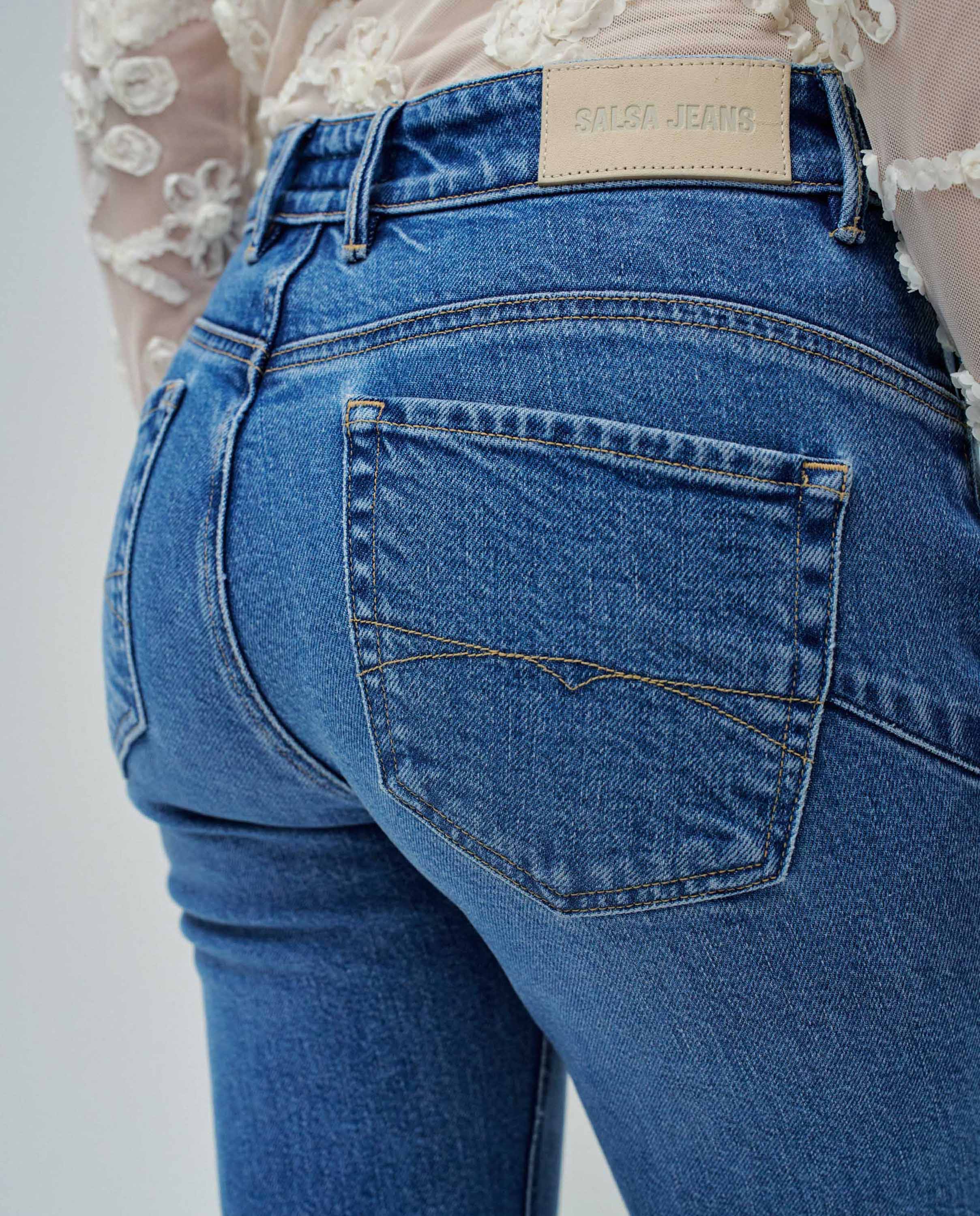 Jeans Skinny Faith Push In Cropped Slim Azul denim-4