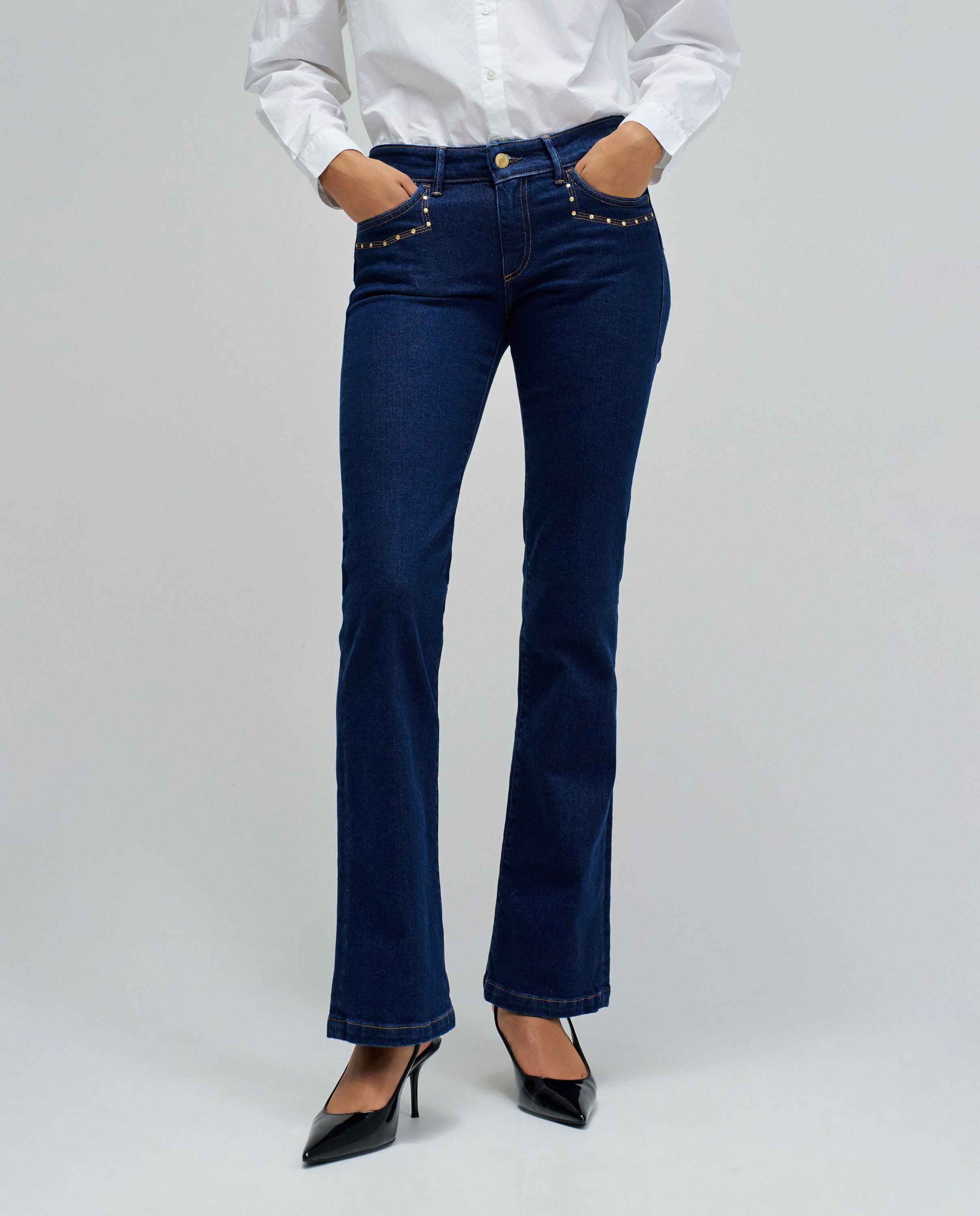 Jeans Wonder Push Up Bootcut Azul-5