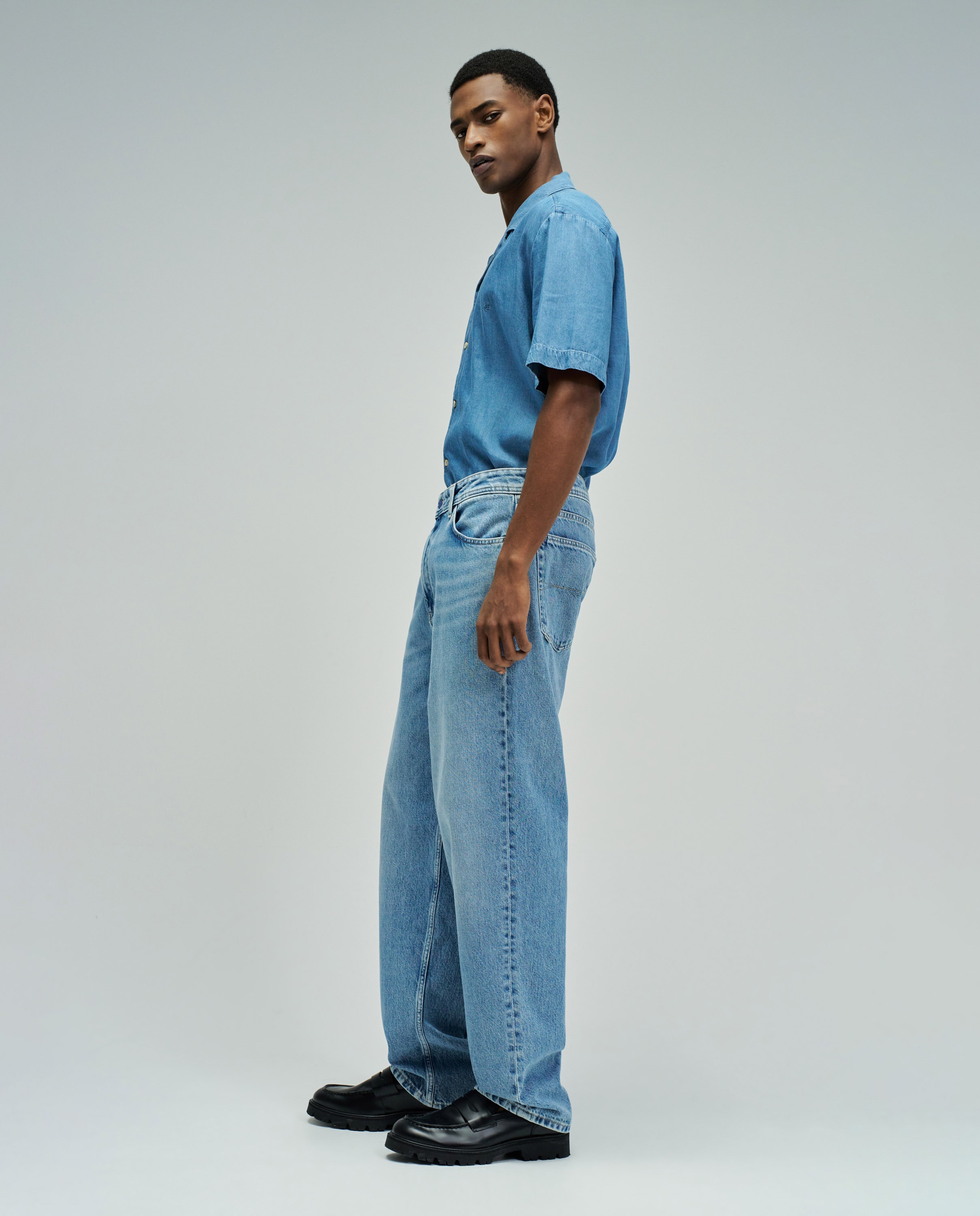 Jeans Loose Fit Azul-2