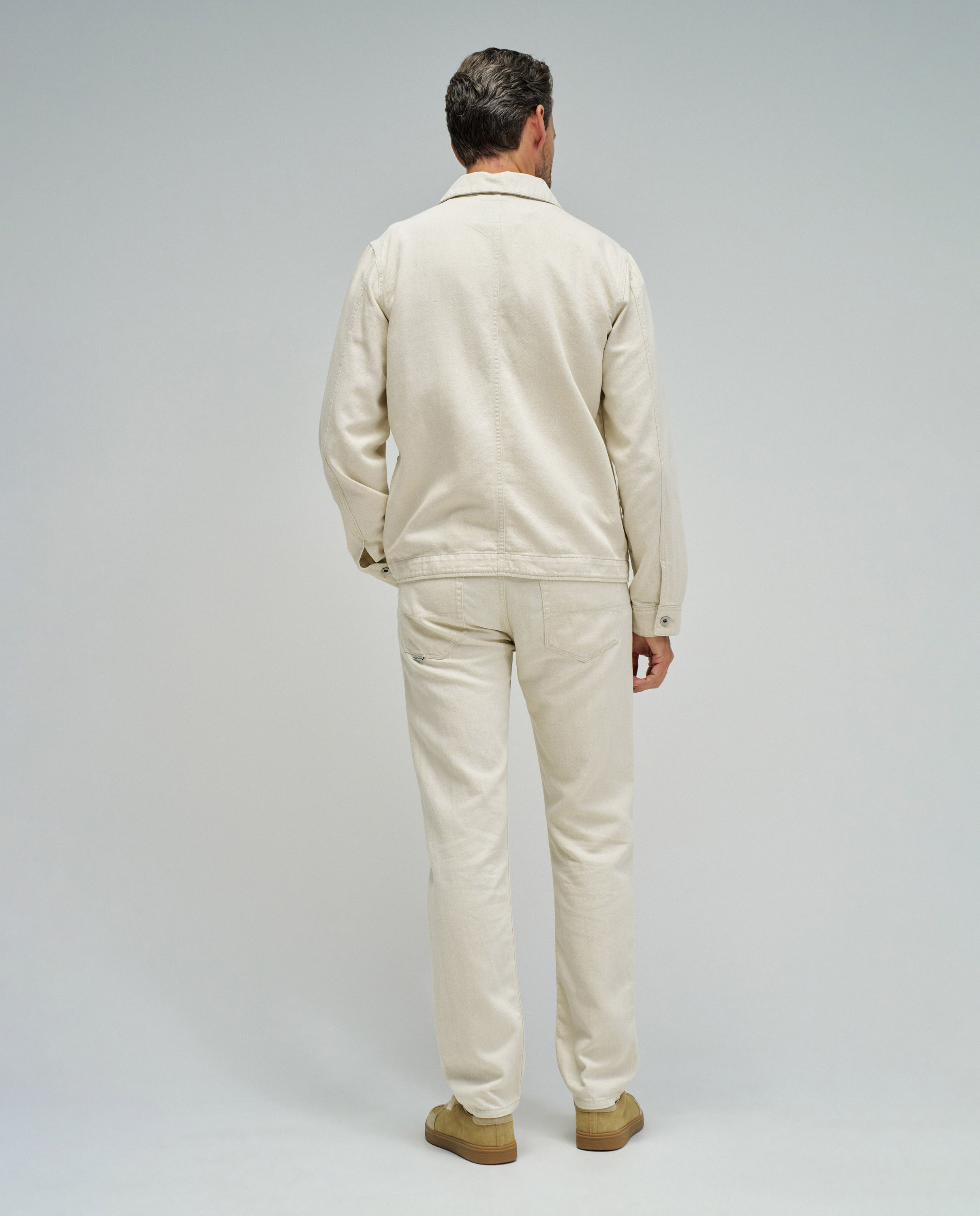 Sobrecamisa com Linho Bege-3