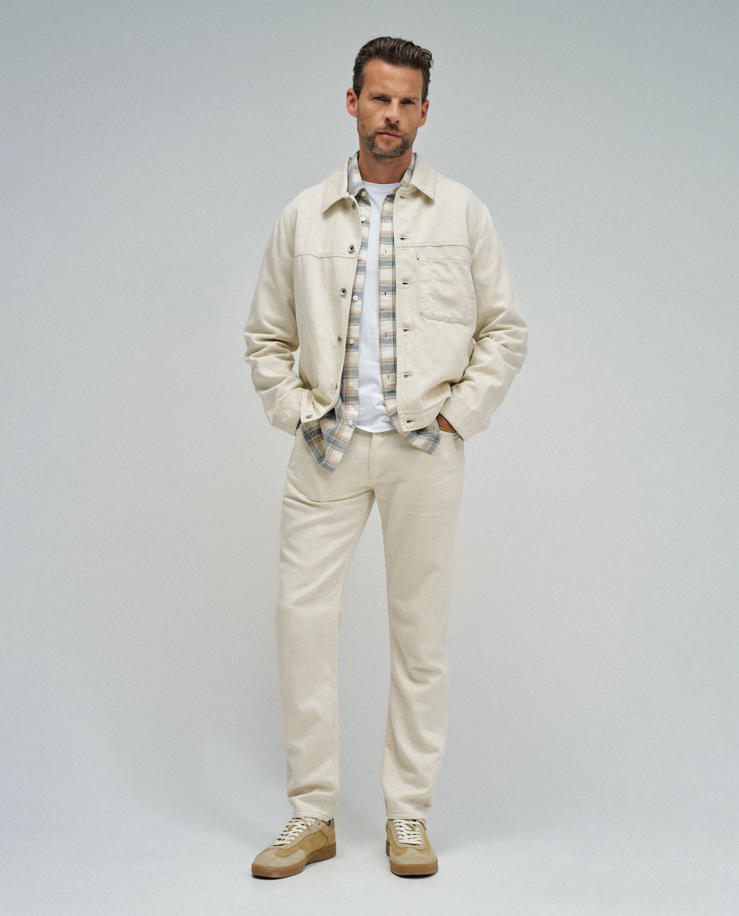 Imagem 0 de Calças Joggers com Linho de Corte Relaxado