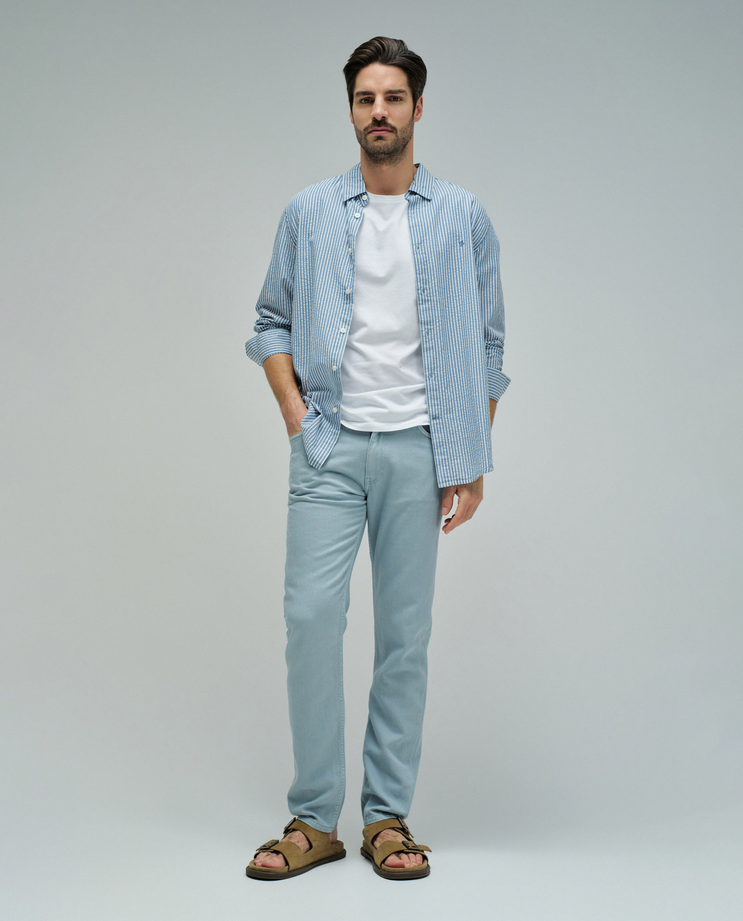 Imagem 0 de Calças Joggers com Linho de Corte Relaxado