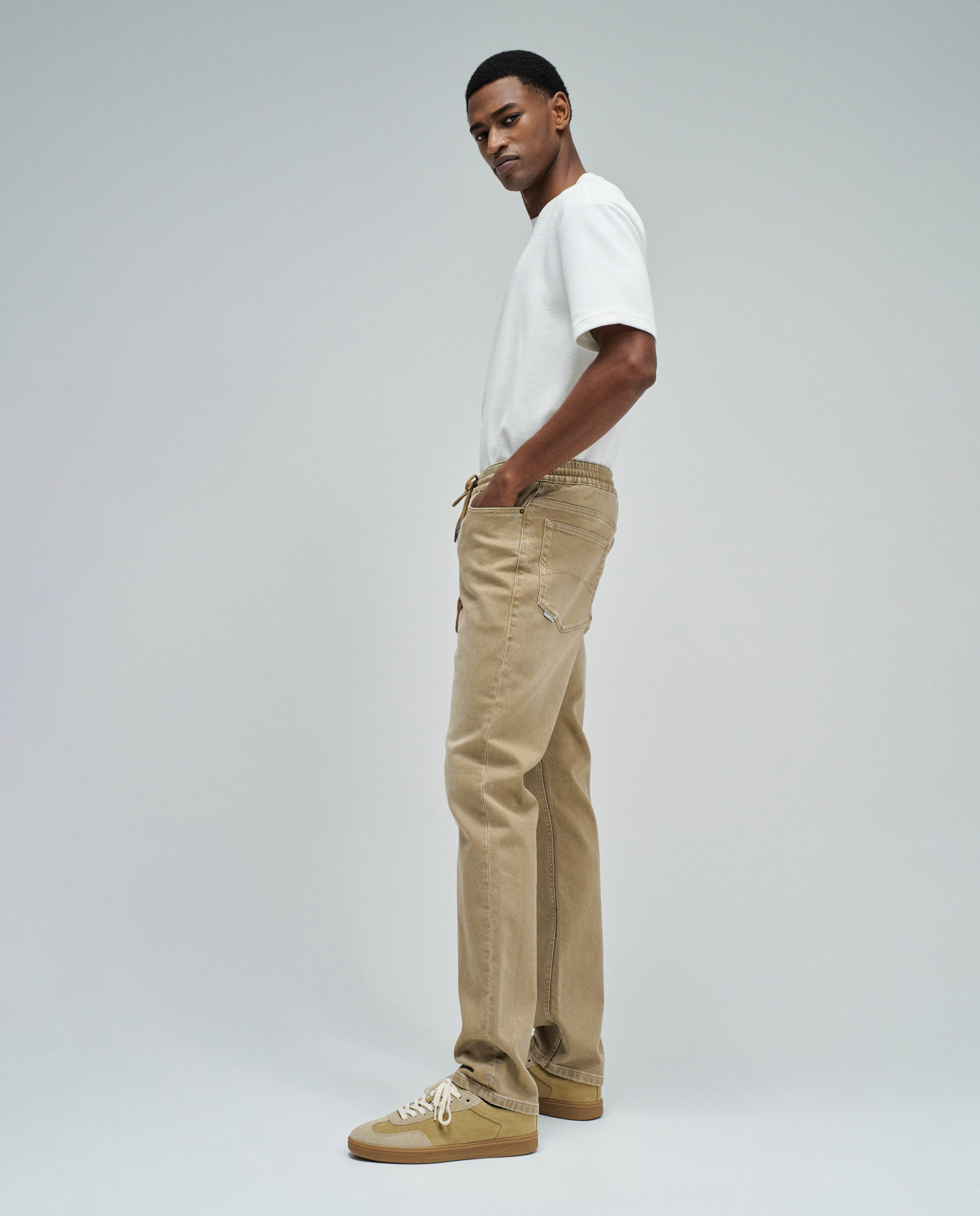 Jeans Relaxed S-activ com Corte Relaxado Bege-2