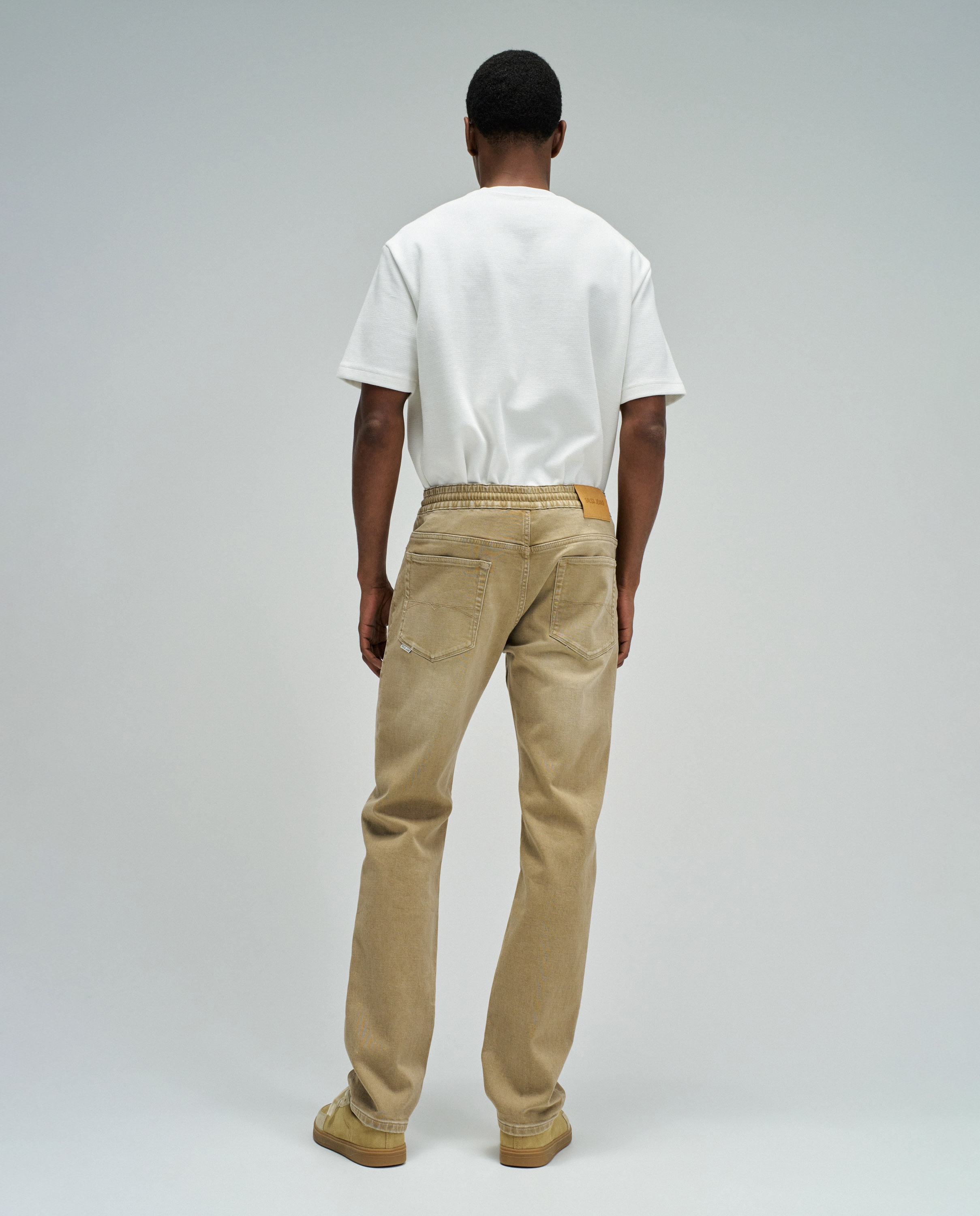 Jeans Relaxed S-activ com Corte Relaxado Bege-3
