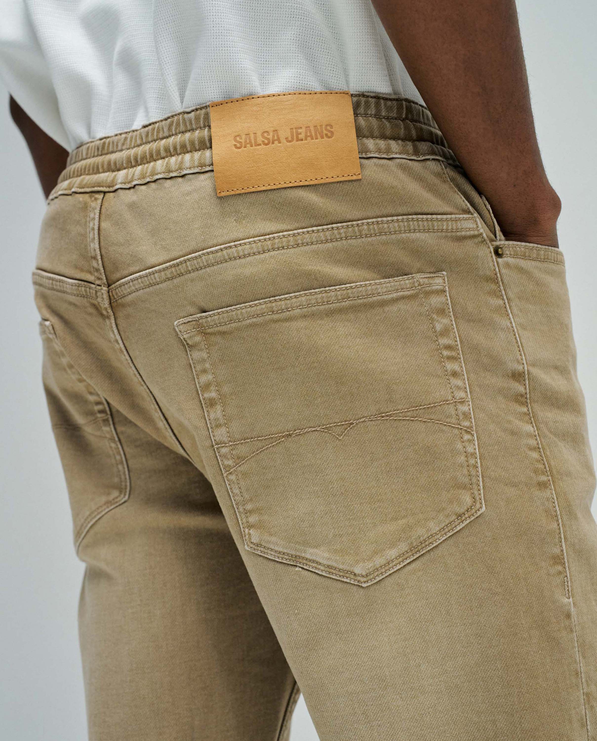 Jeans Relaxed S-activ com Corte Relaxado Bege-4