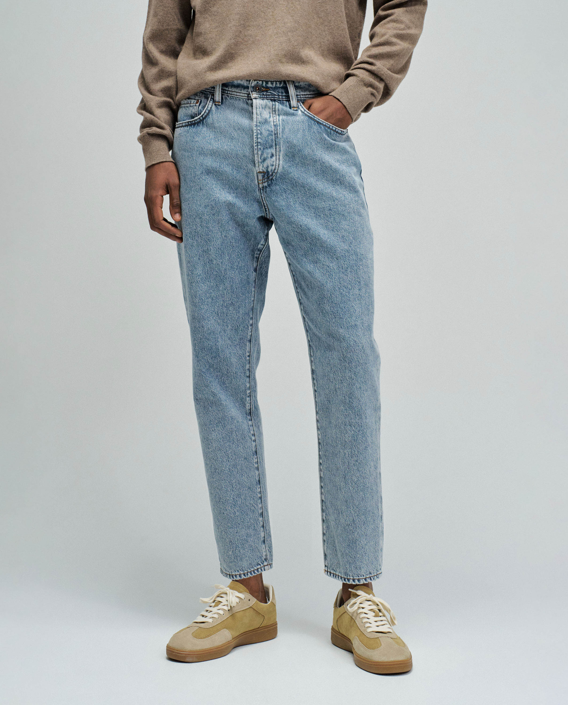 Jeans Tapered Fit Azul-claro-5