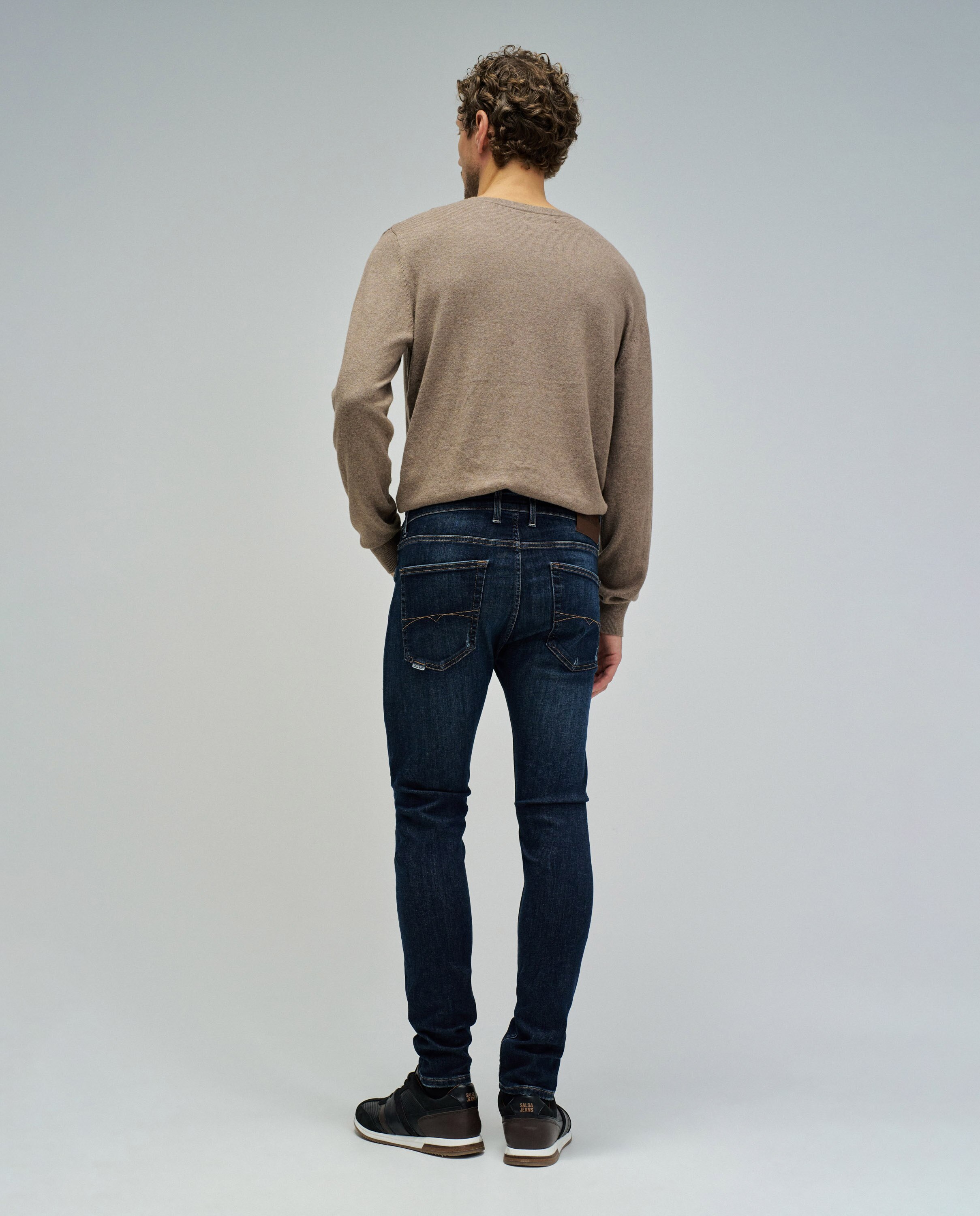 Jeans Skinny com Cinco Bolsos Azul-3