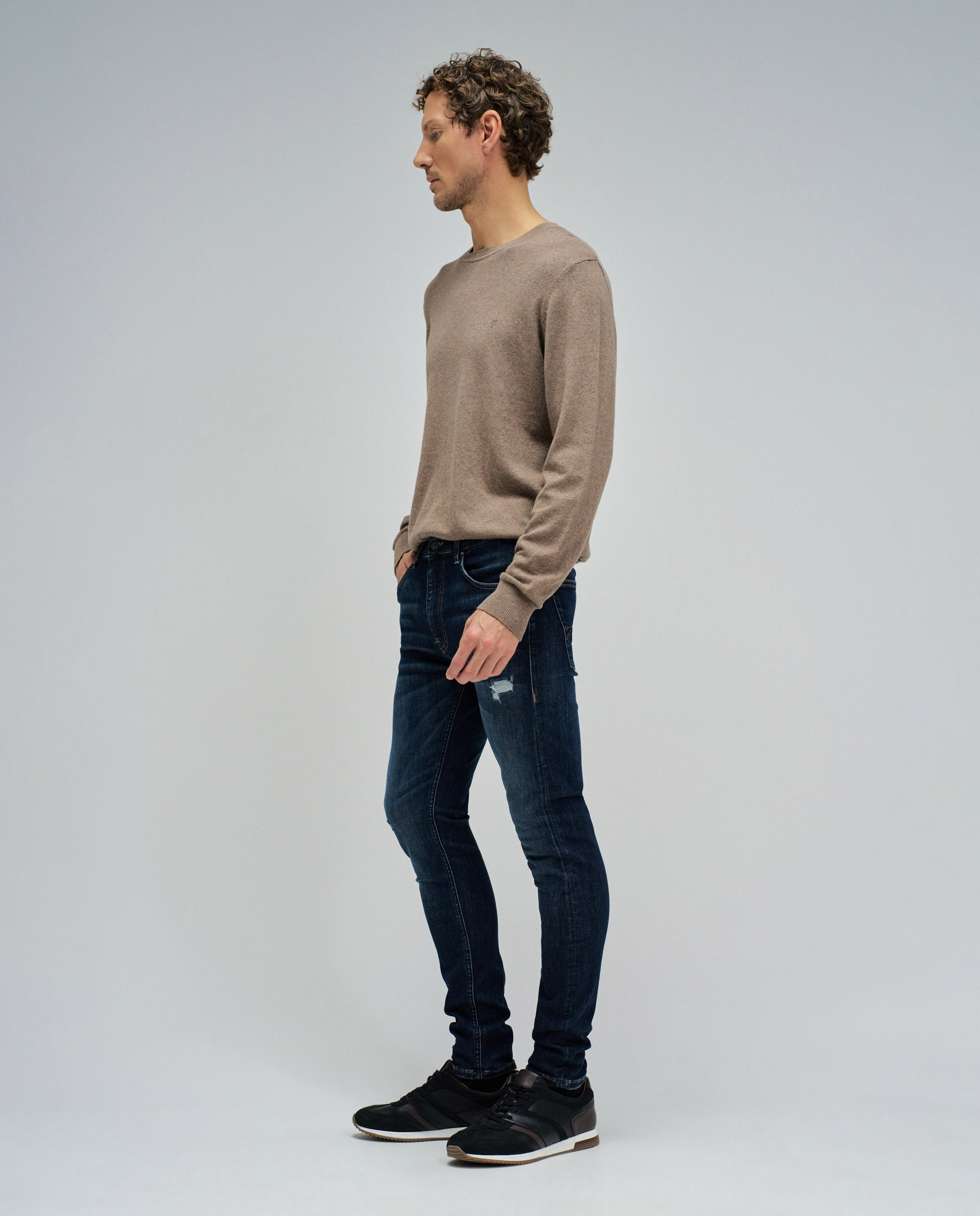 Jeans Skinny com Cinco Bolsos Azul-2