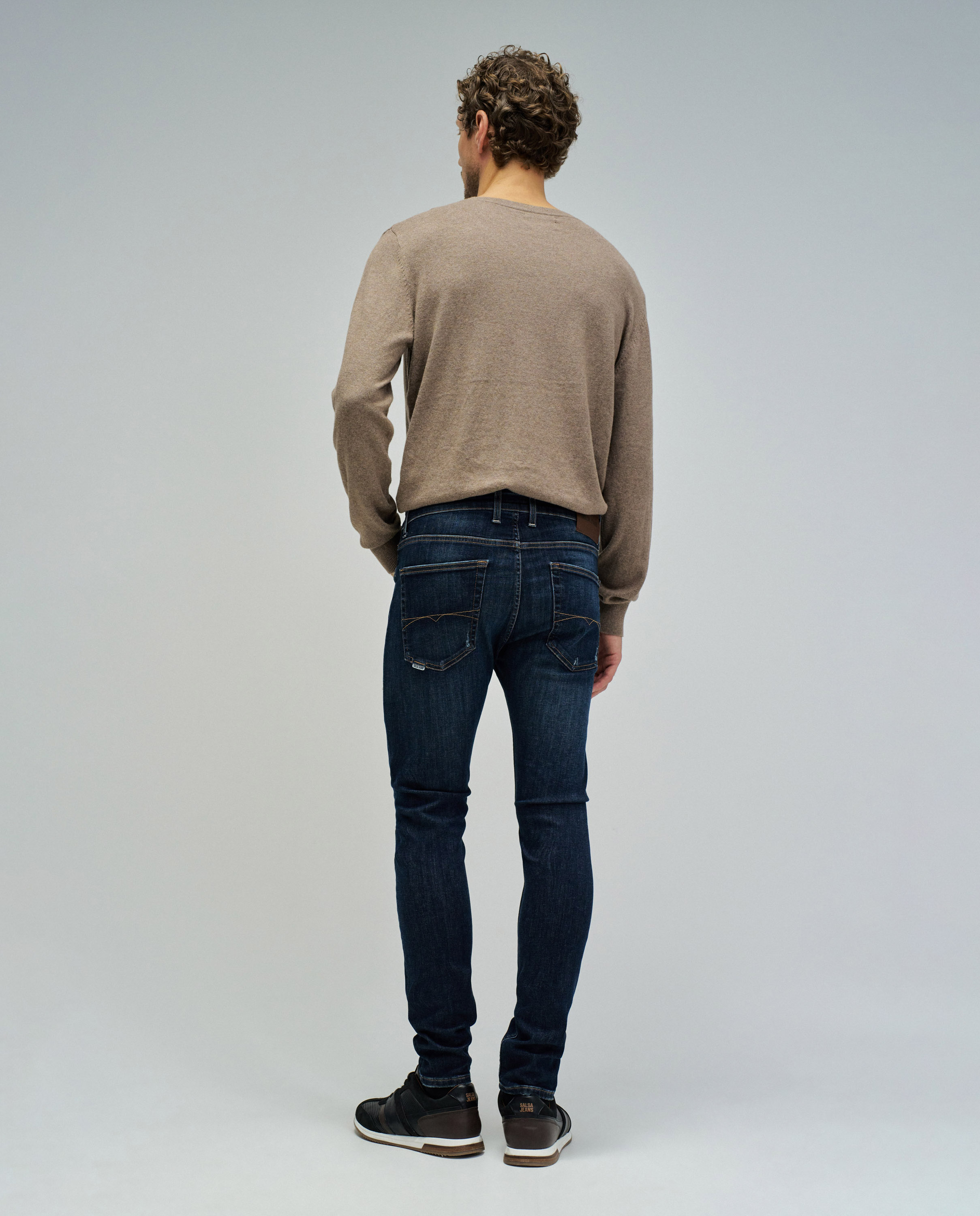 Jeans Skinny com Cinco Bolsos Azul-3