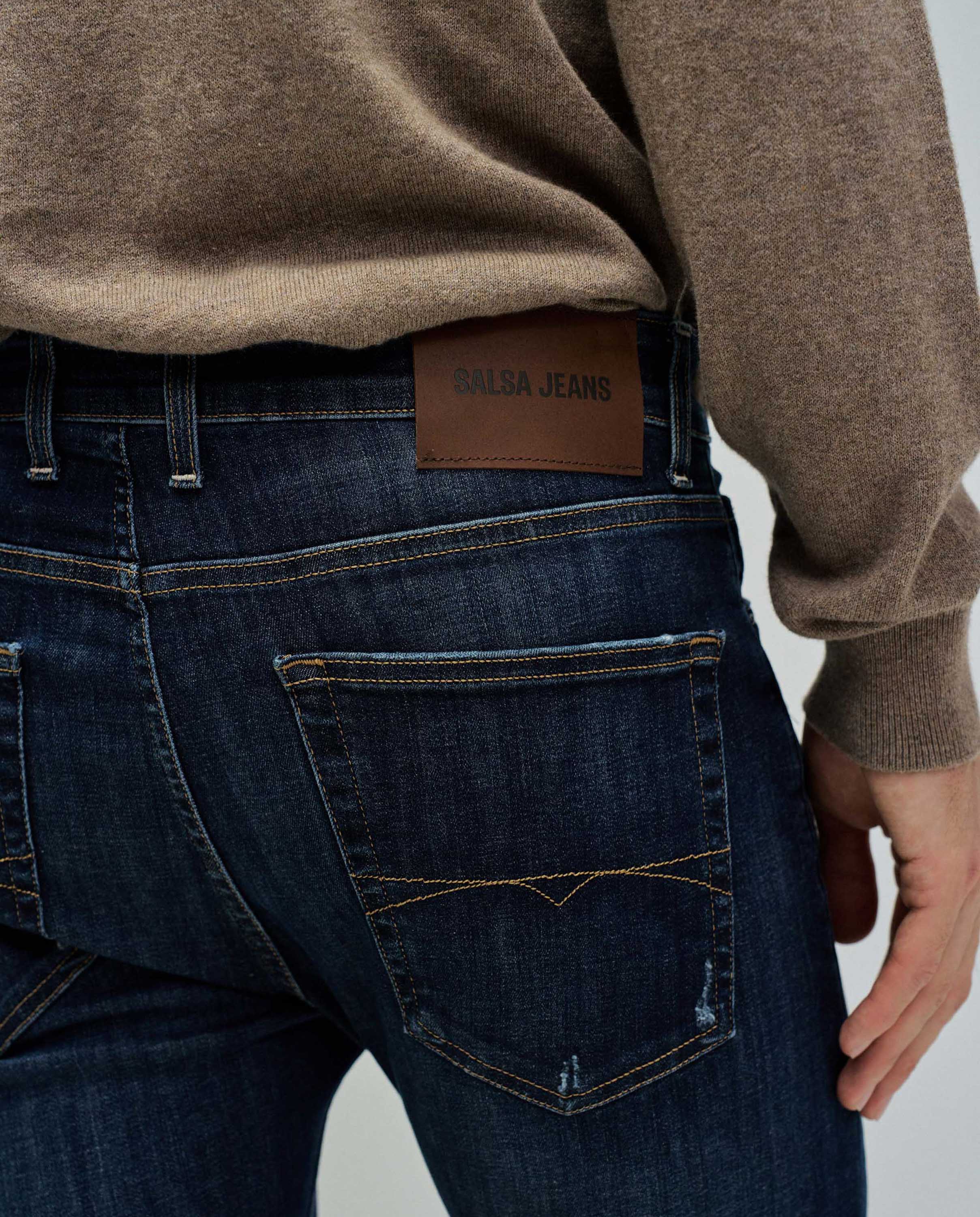 Jeans Skinny com Cinco Bolsos Azul-4
