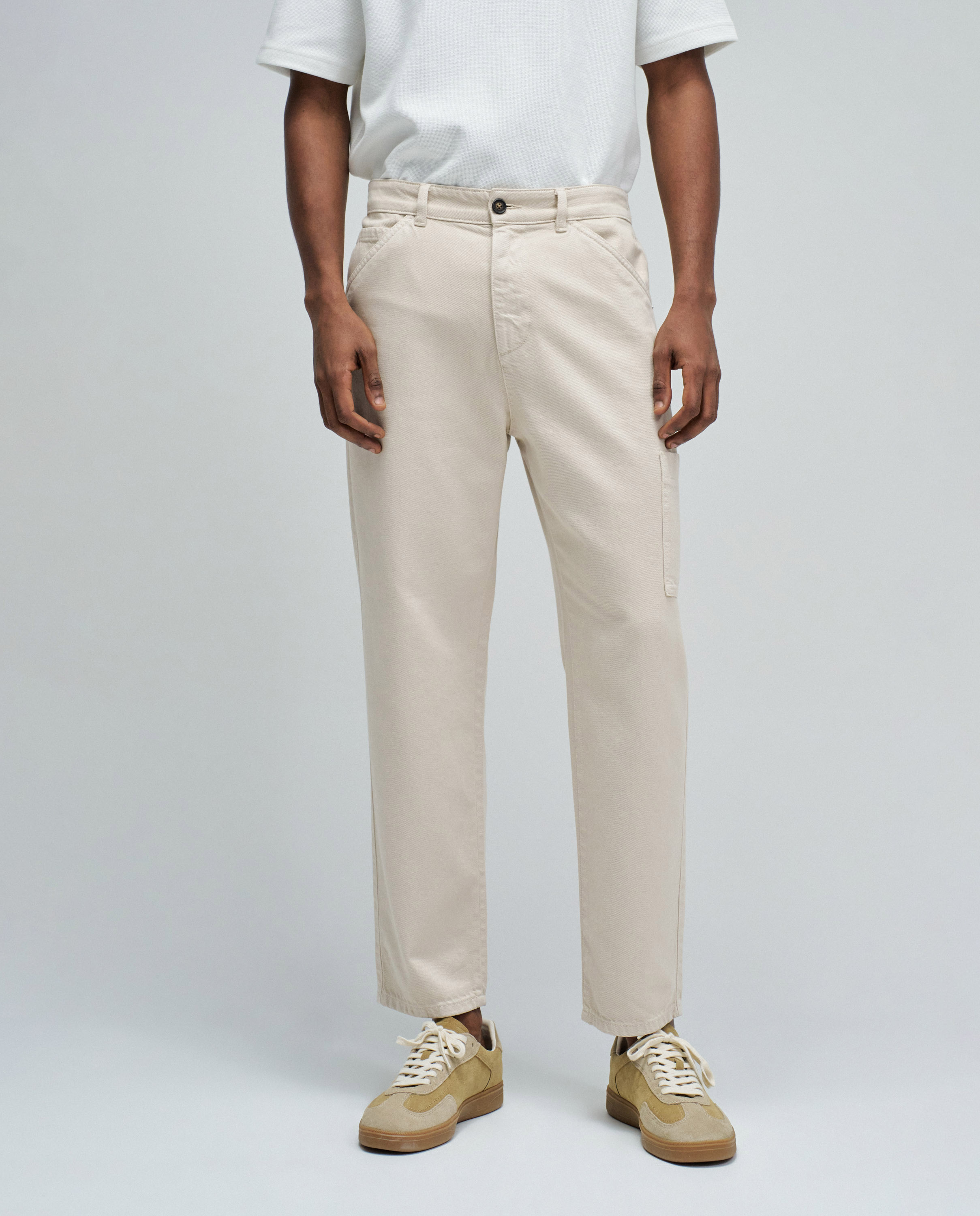 Imagem 0 de Calças Chino Relaxed Fit com Cintura Ajustável