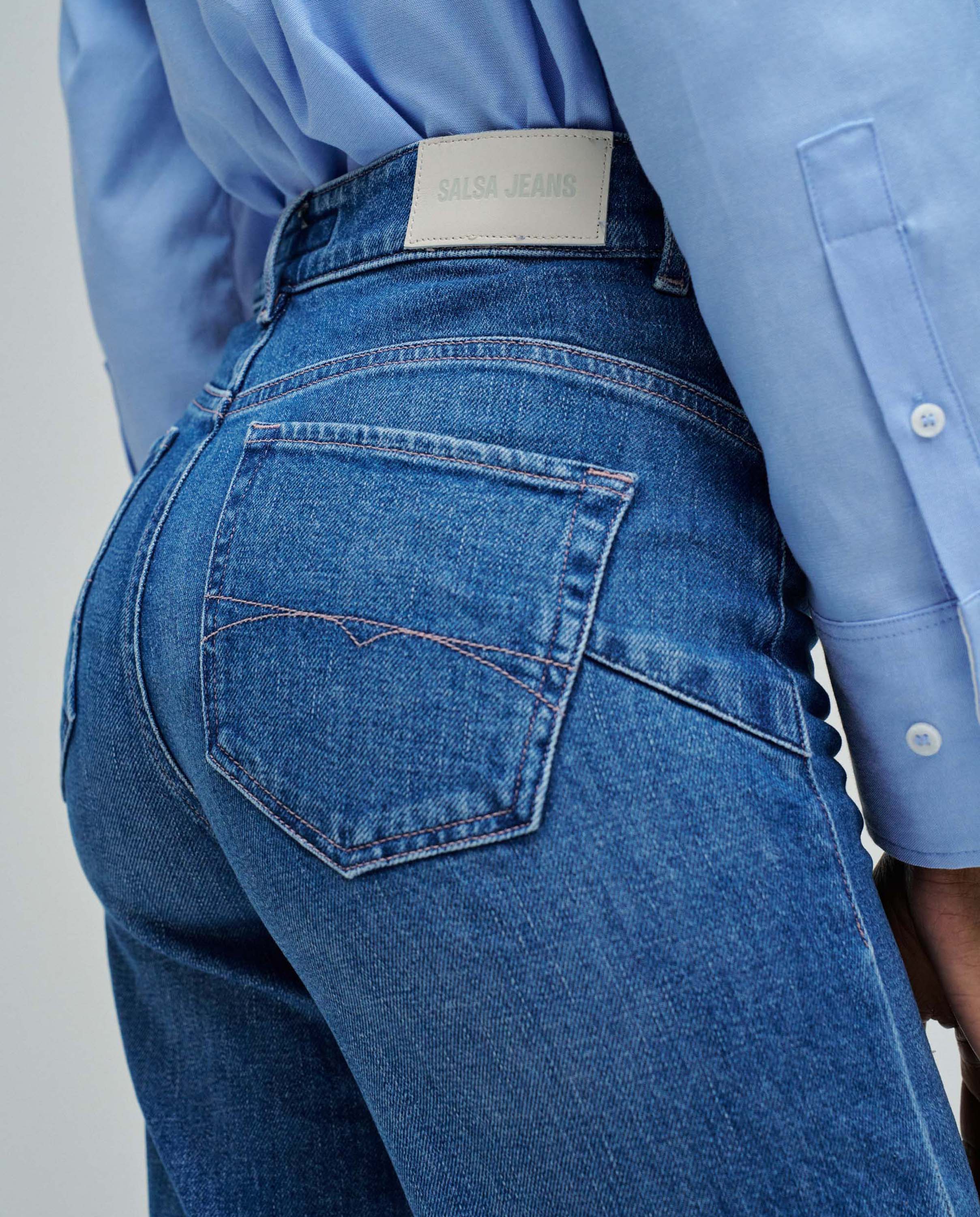 Jeans Straight Faith Push In Denim-4