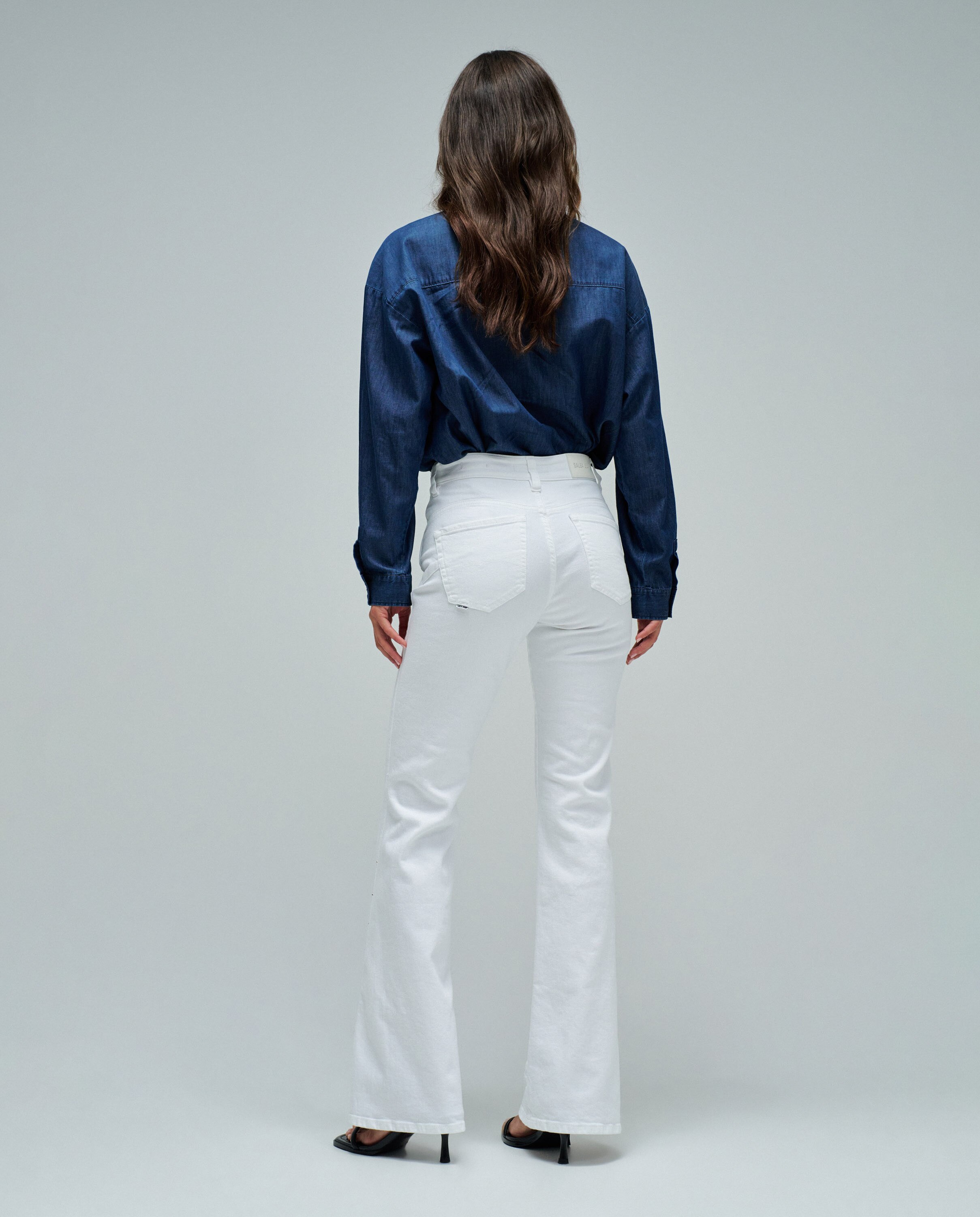Jeans Faith Push In Flare Branco-3