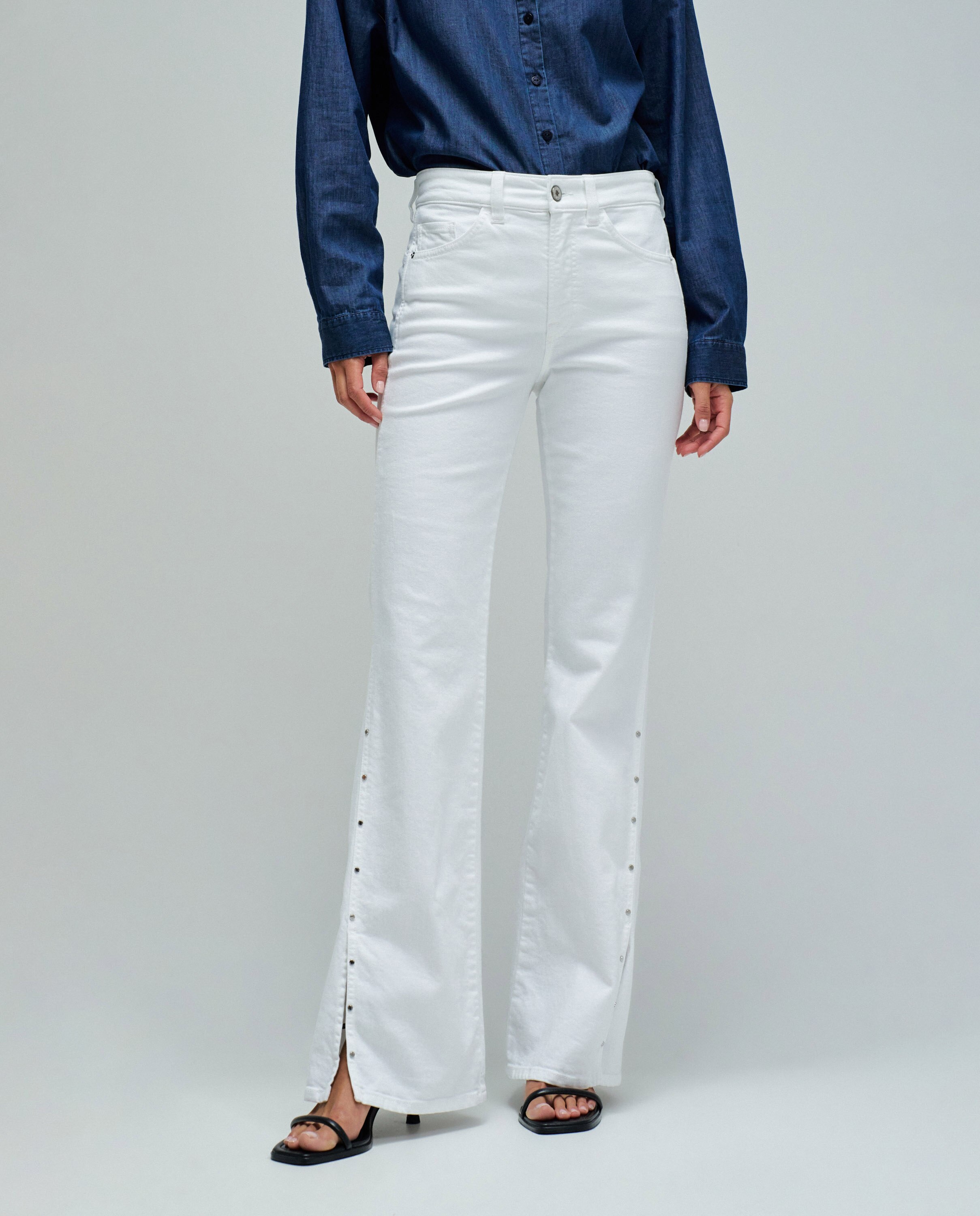 Jeans Faith Push In Flare Branco-5