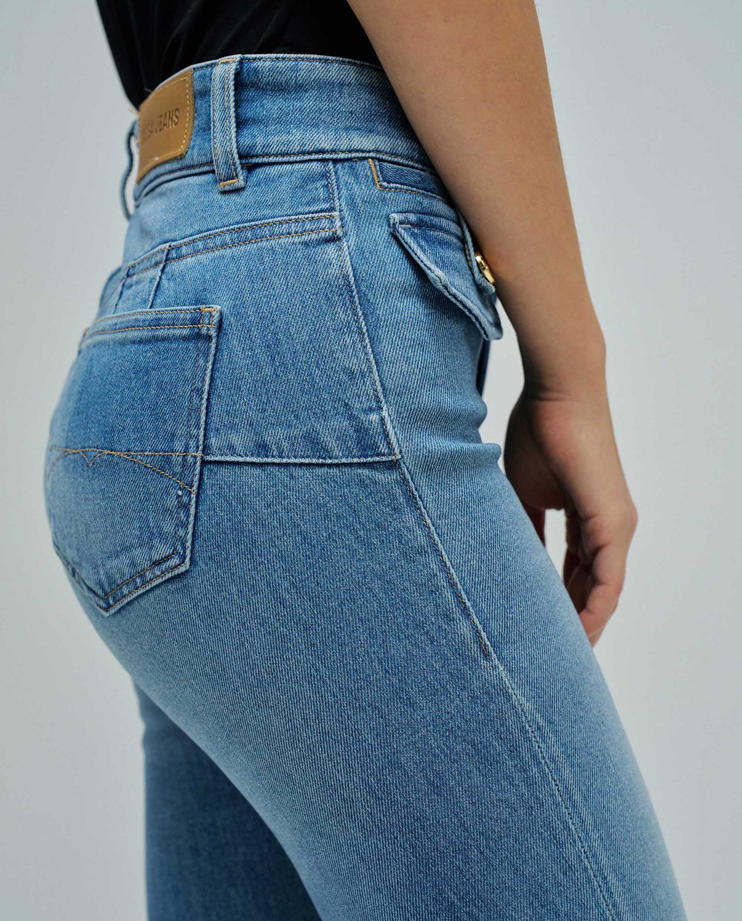Jeans À Boca de Sino Destiny Push Up Bootcut Azul denim-4