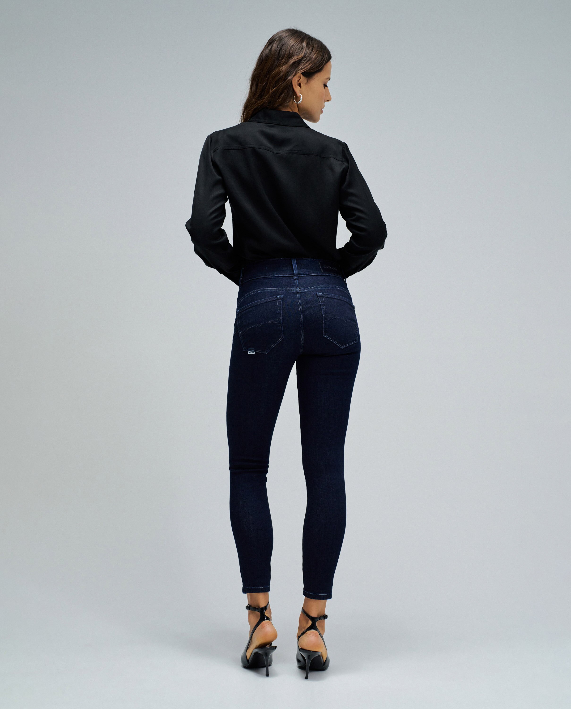 Jeans Secret Push In Cropped Skinny Azul-3