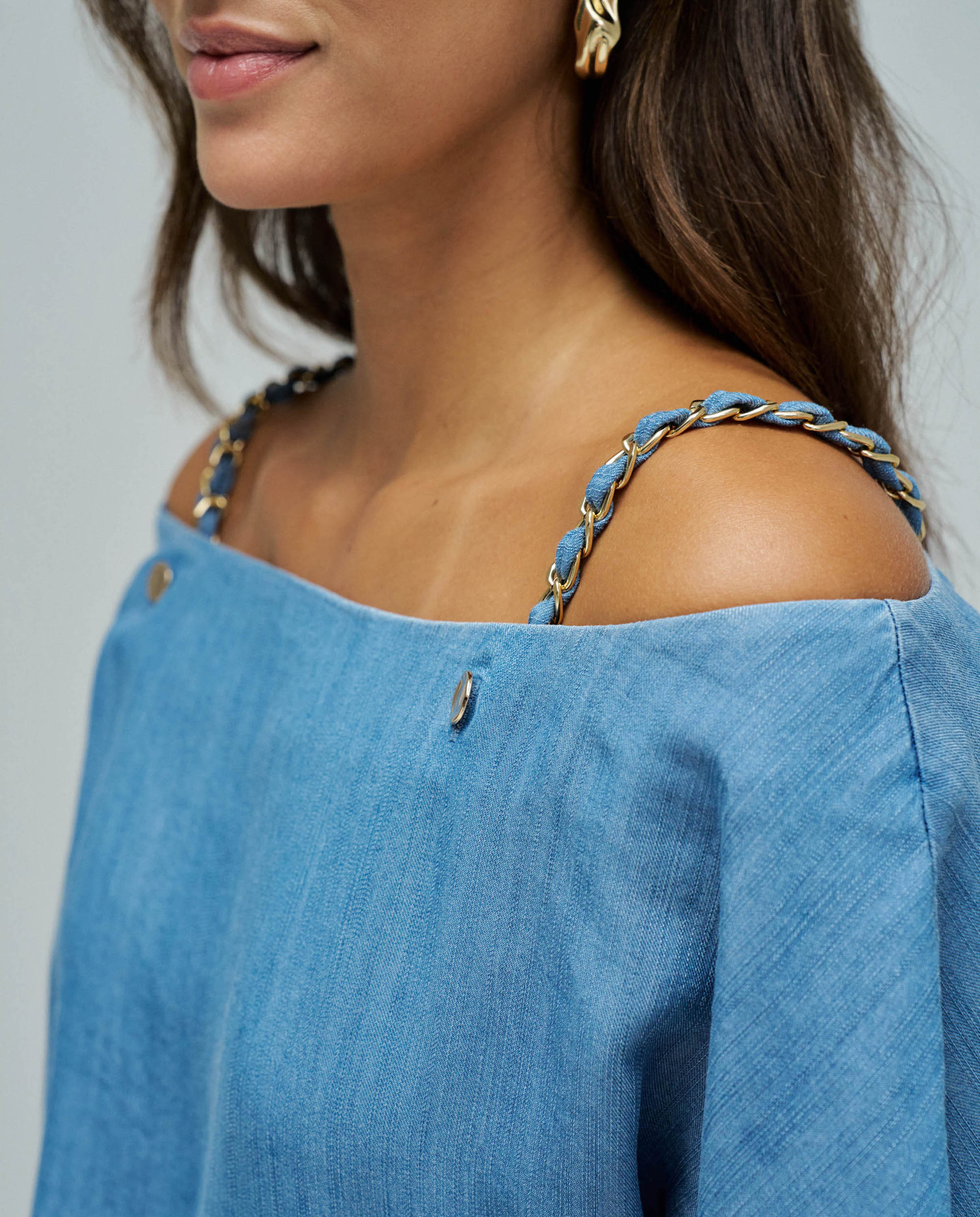 Blusa em Lightdenim Azul-4