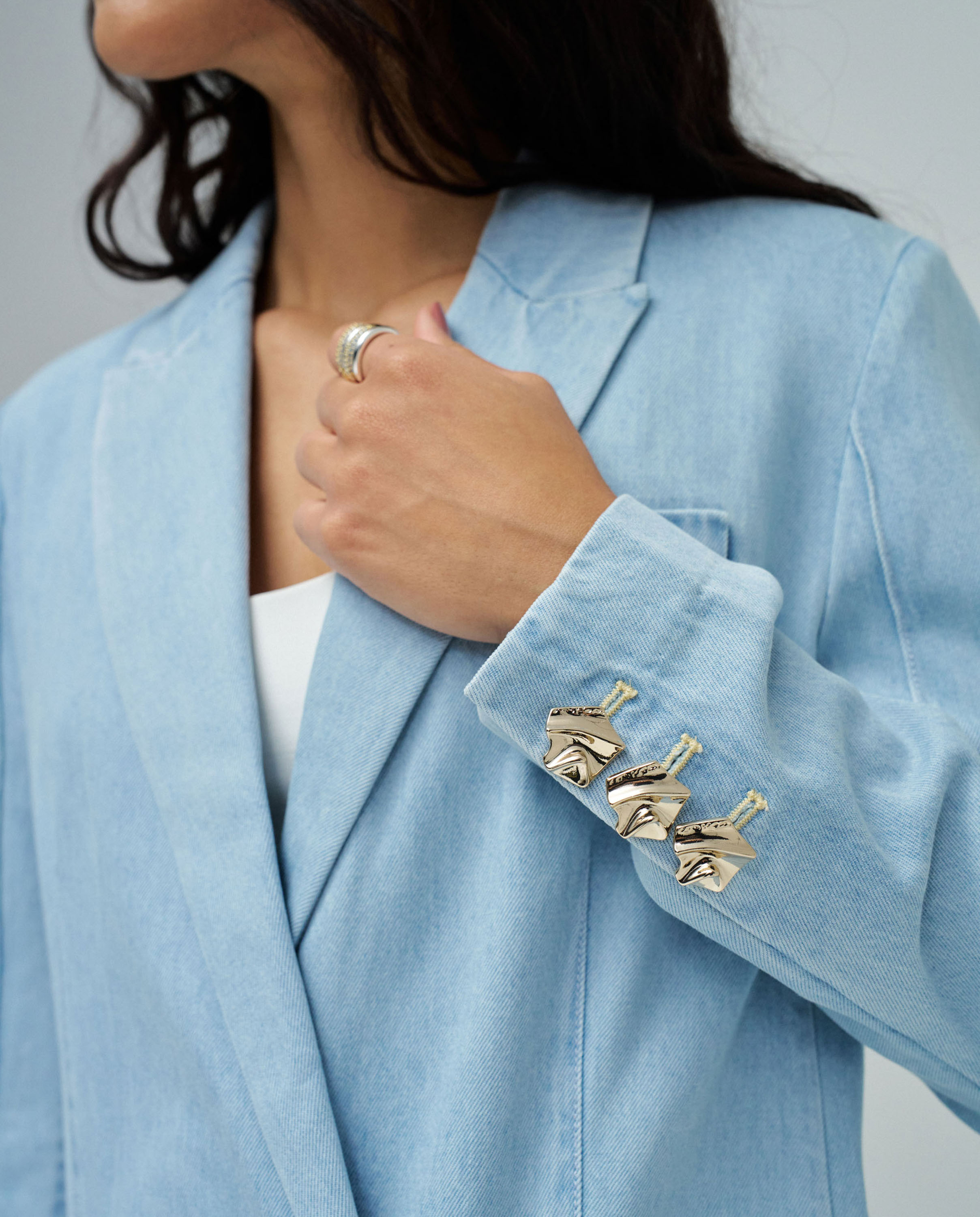 Blazer em Lightdenim Azul-4