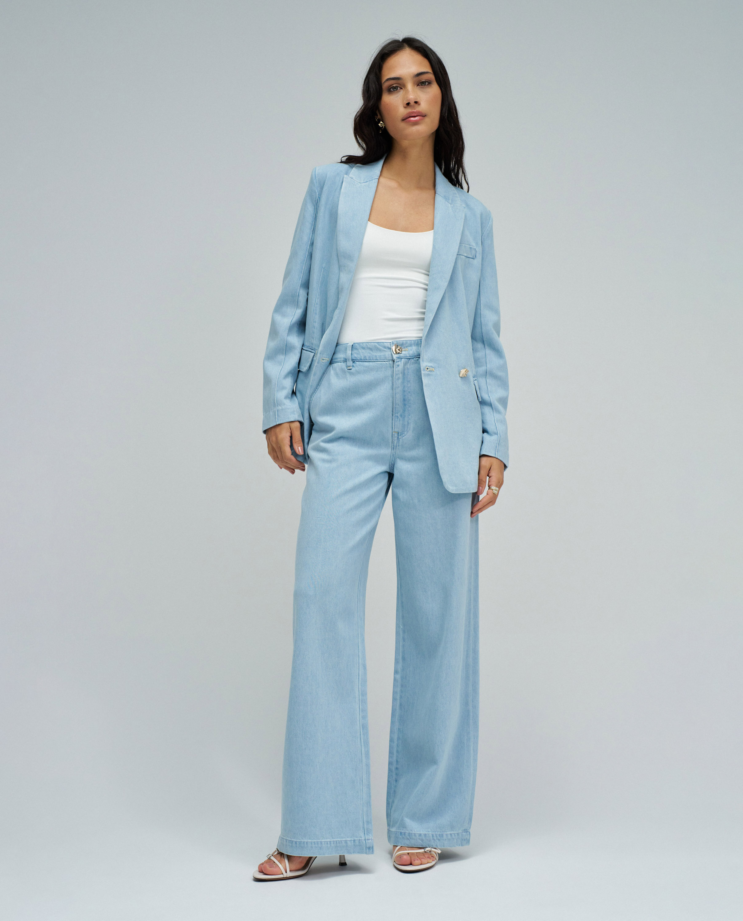 Blazer em Lightdenim Azul-5
