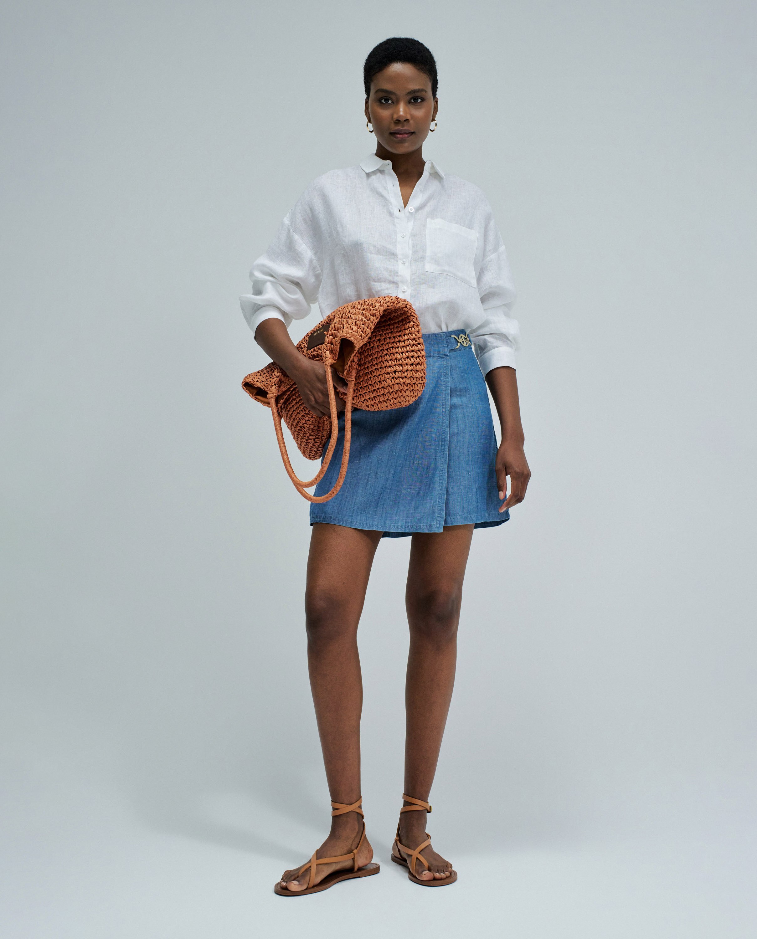 Skort em Lightdenim Azul-5