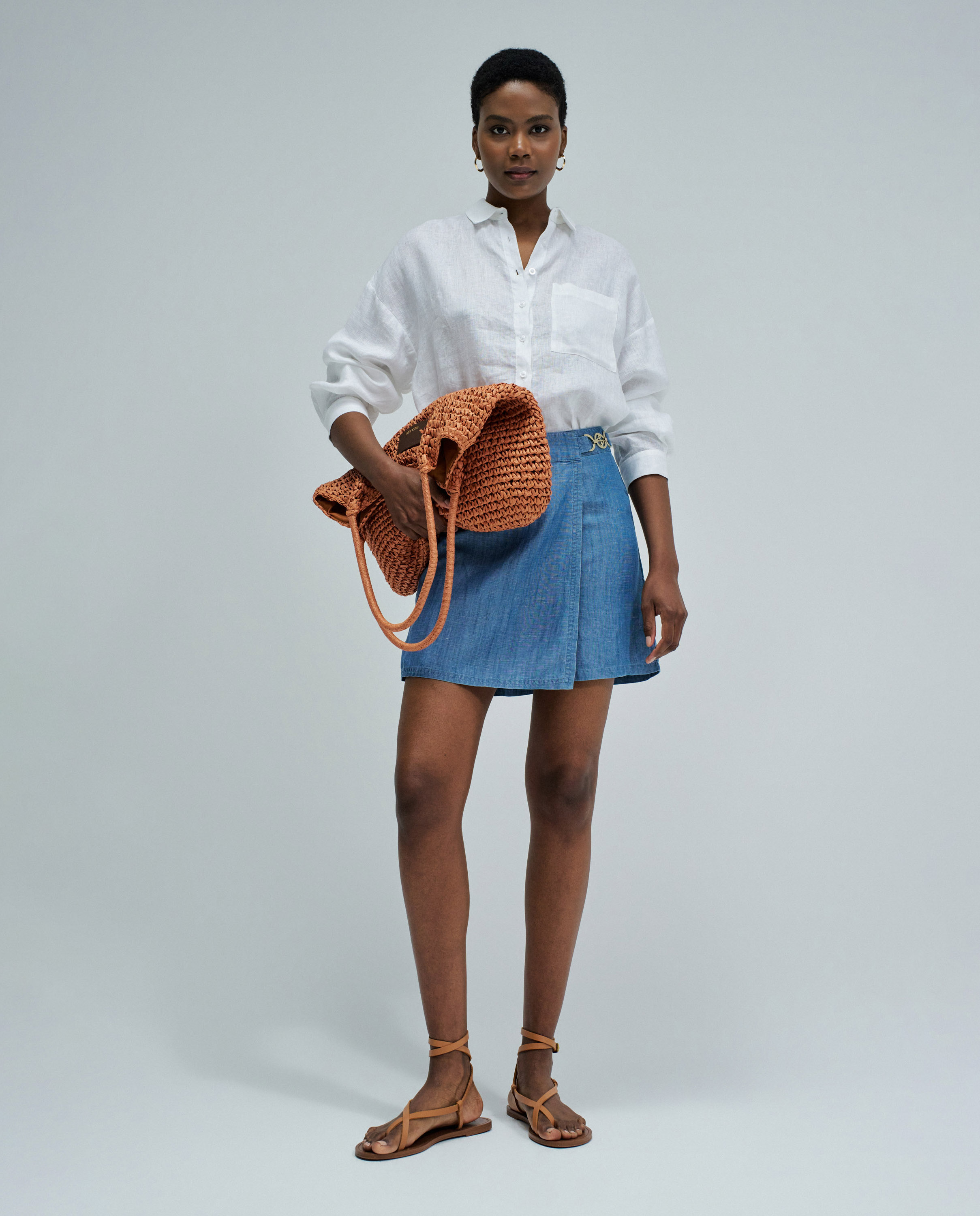 Skort em Lightdenim Azul-5