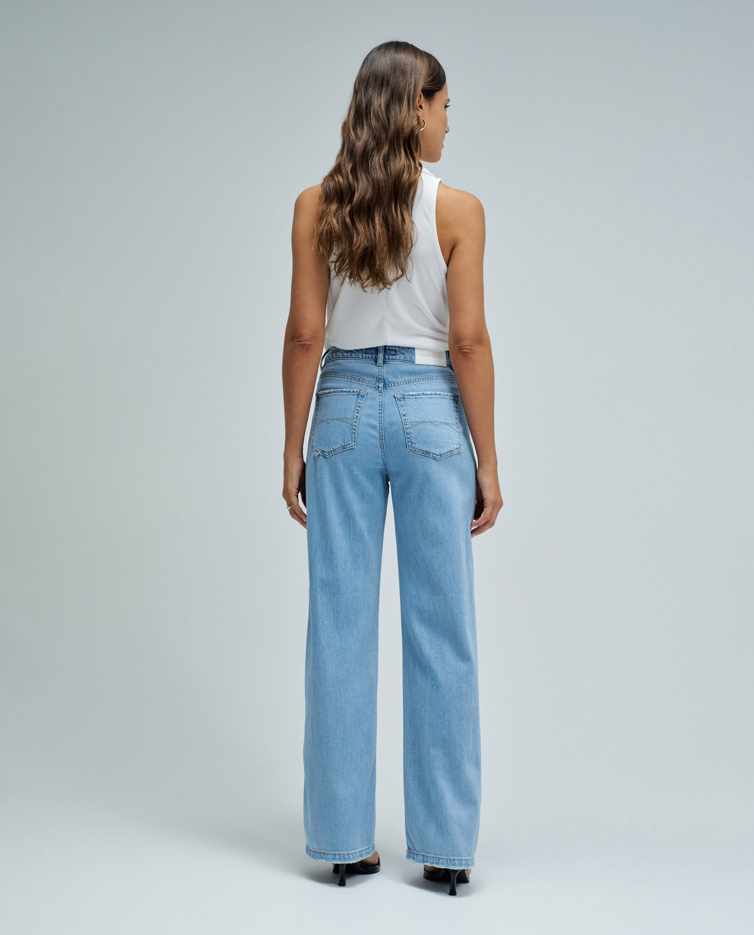 Jeans Wide Leg Azul-3