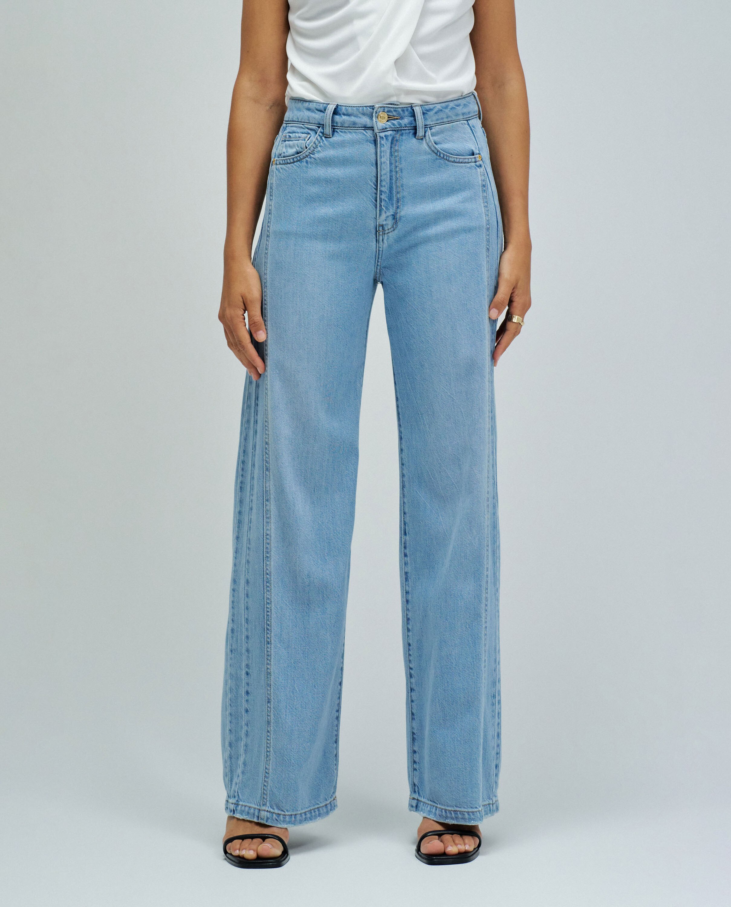 Jeans Wide Leg Azul-5