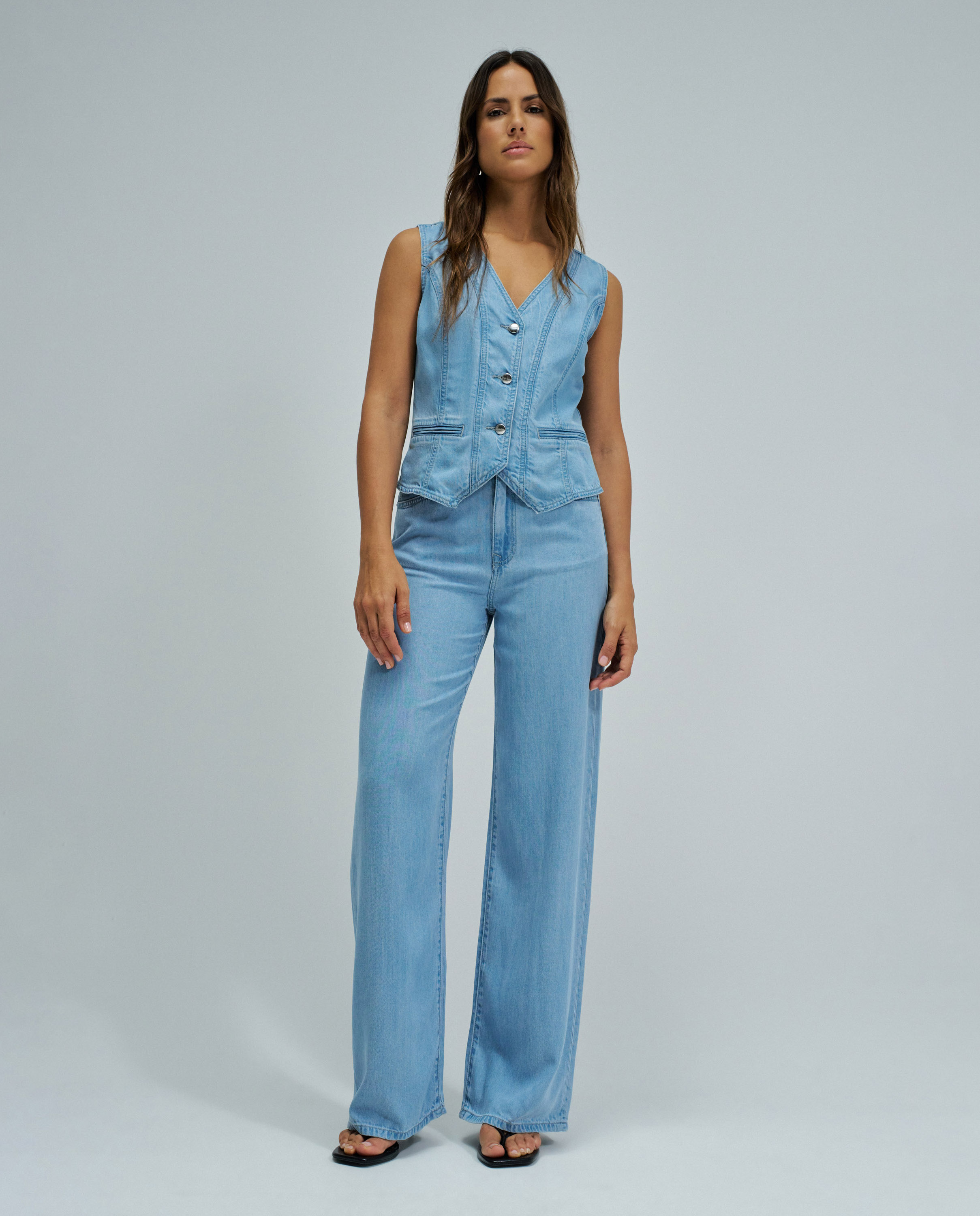 Imagem 0 de Jeans Wide Leg em Light Denim