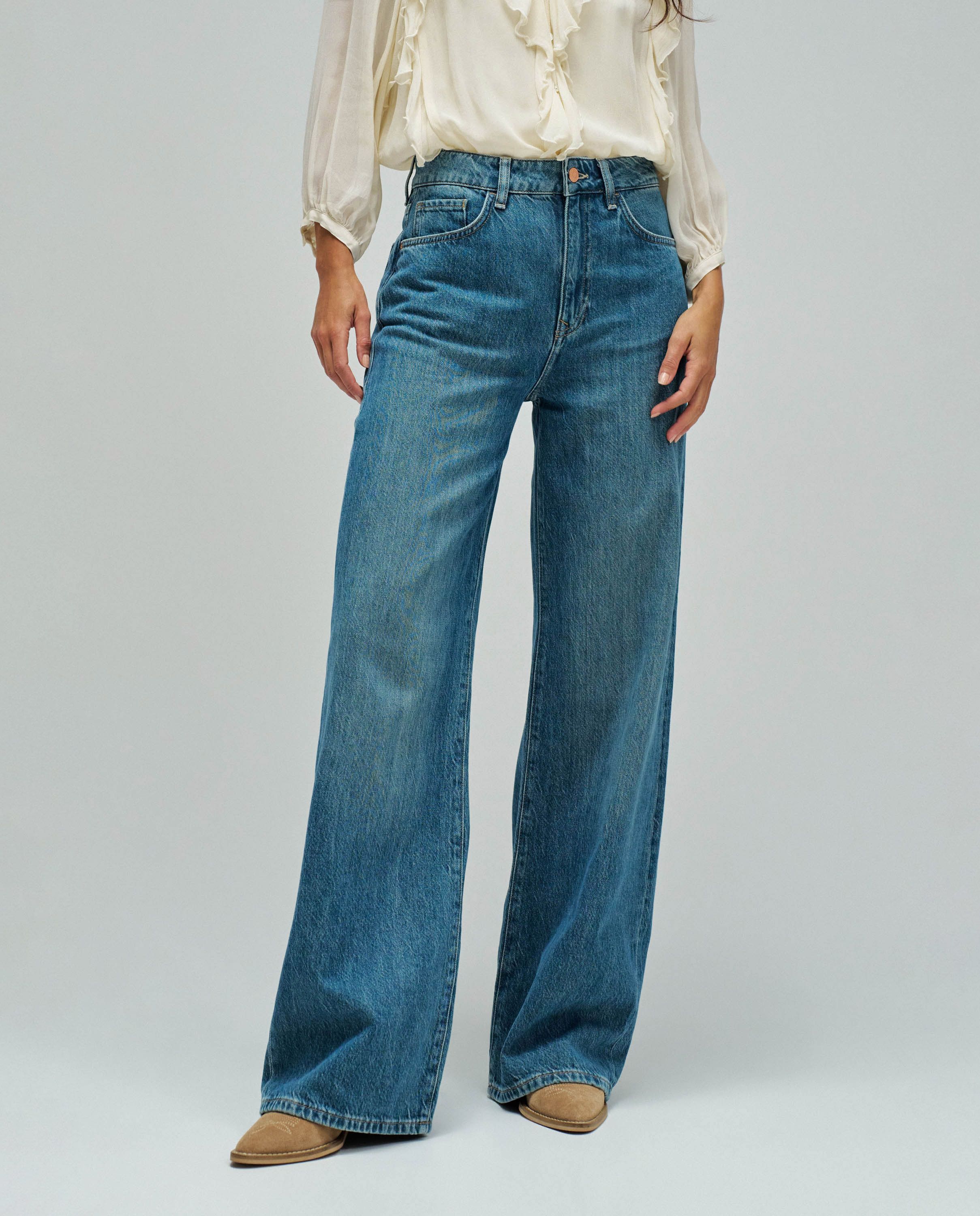 Jeans Largos Azul denim-5