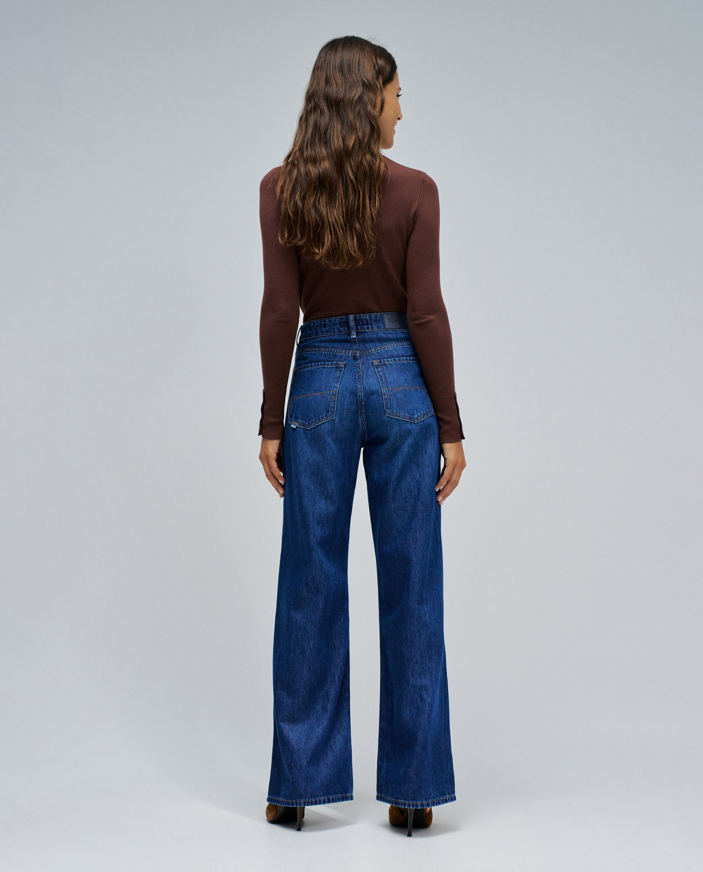 Jeans Wide Leg Azul-3